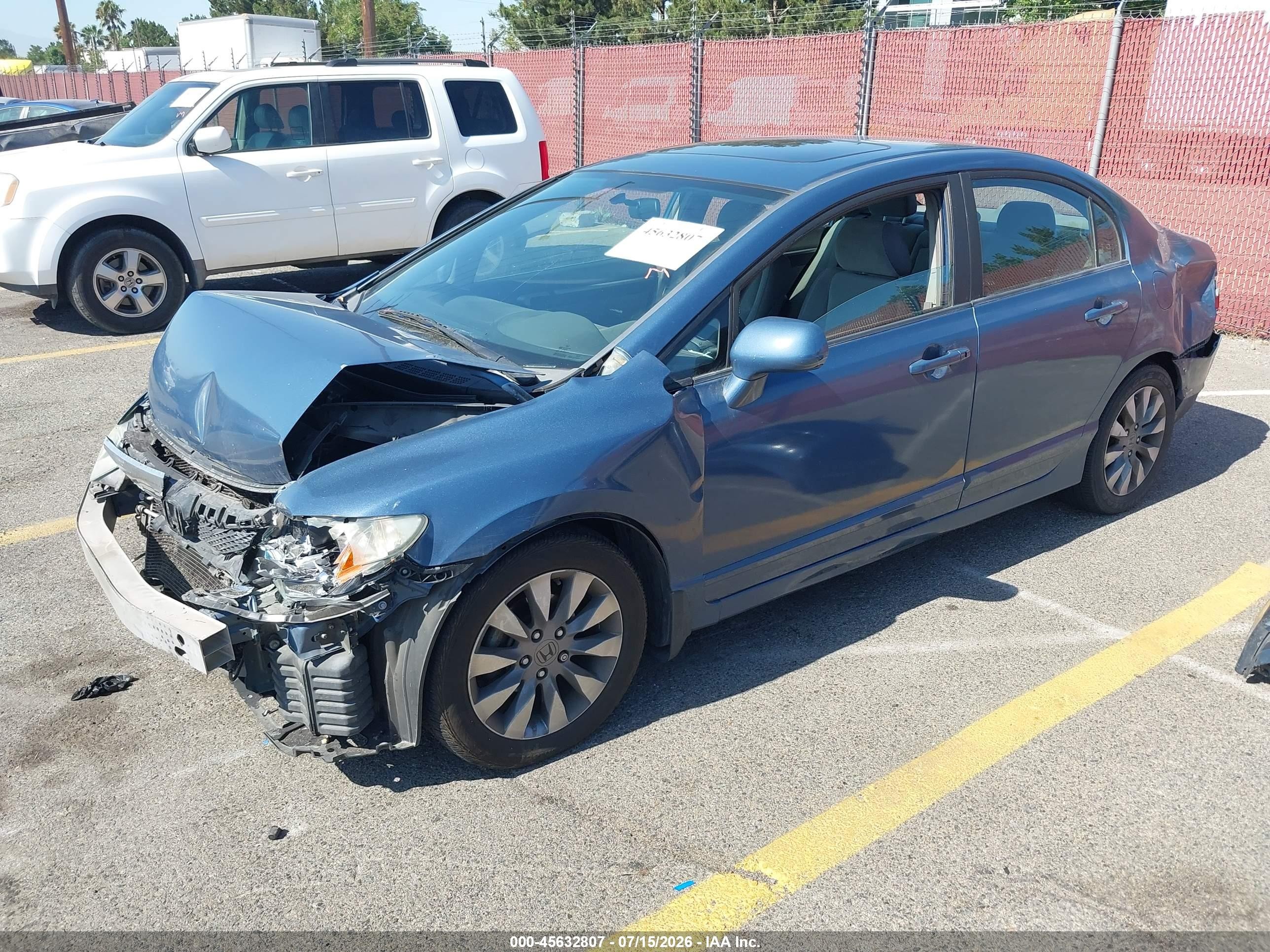 2009 Honda Civic Ex Blue vin: 19XFA16829E011922