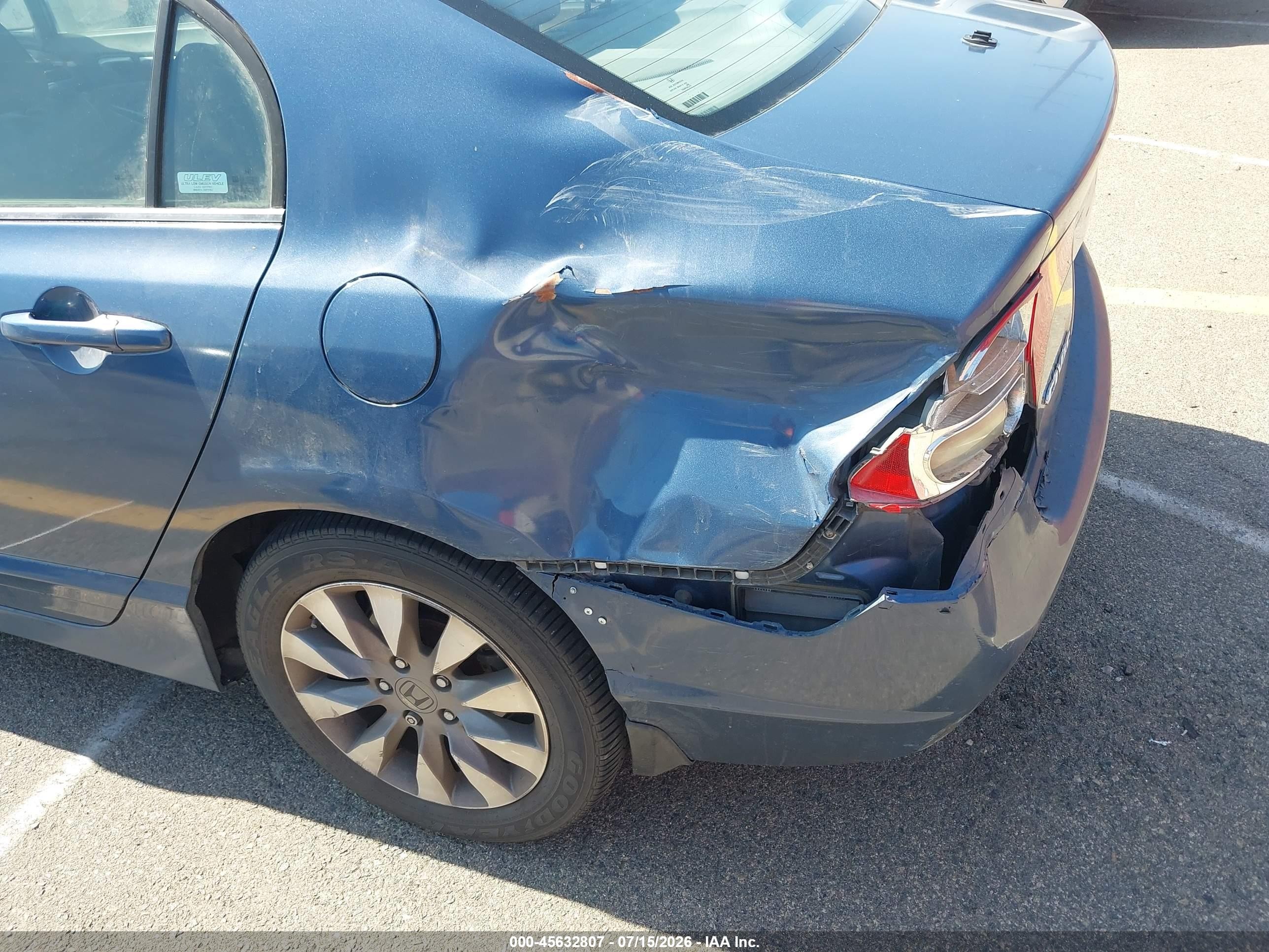 2009 Honda Civic Ex Blue vin: 19XFA16829E011922