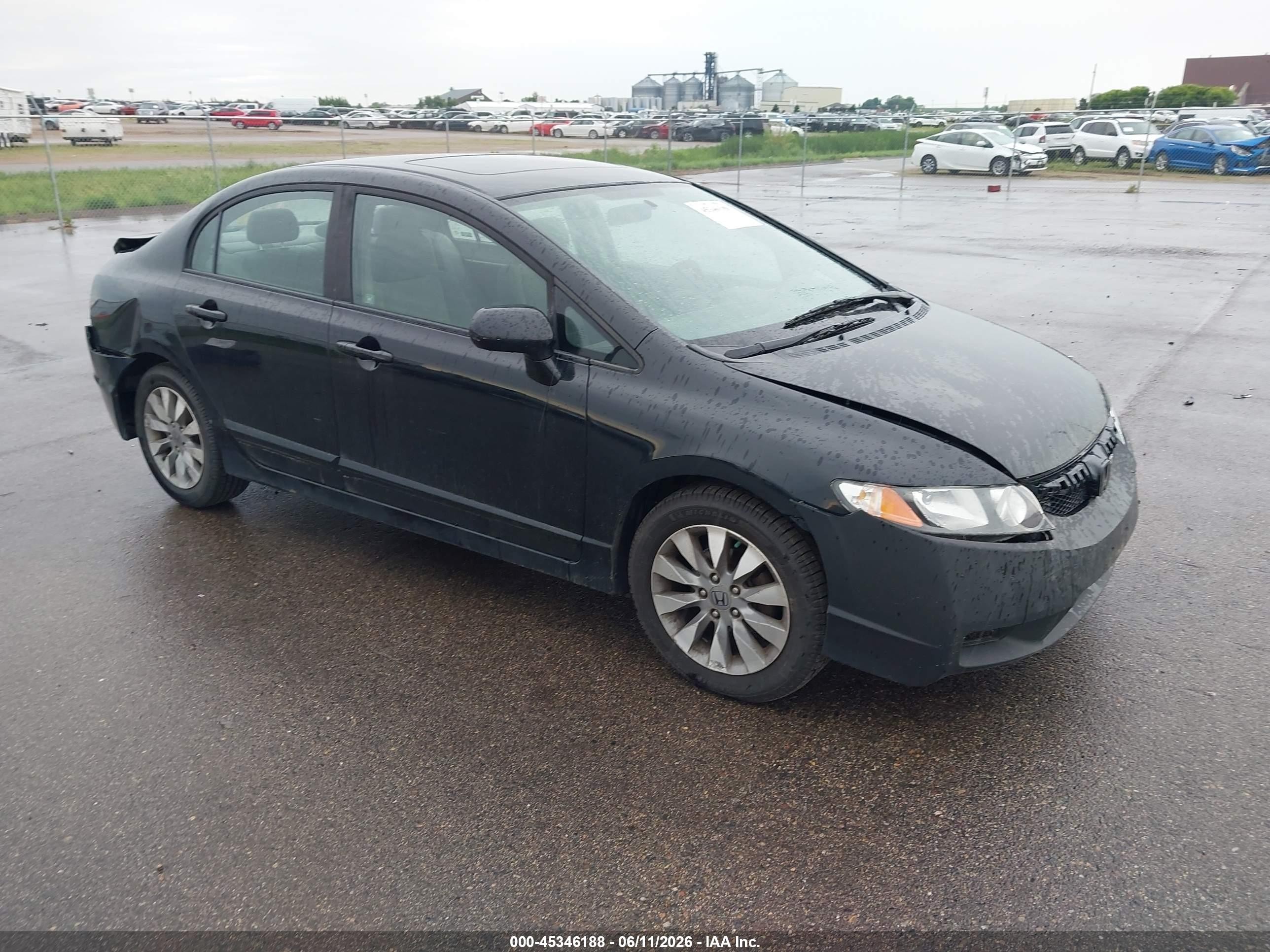2009 Honda Civic Ex Black vin: 19XFA16839E030429