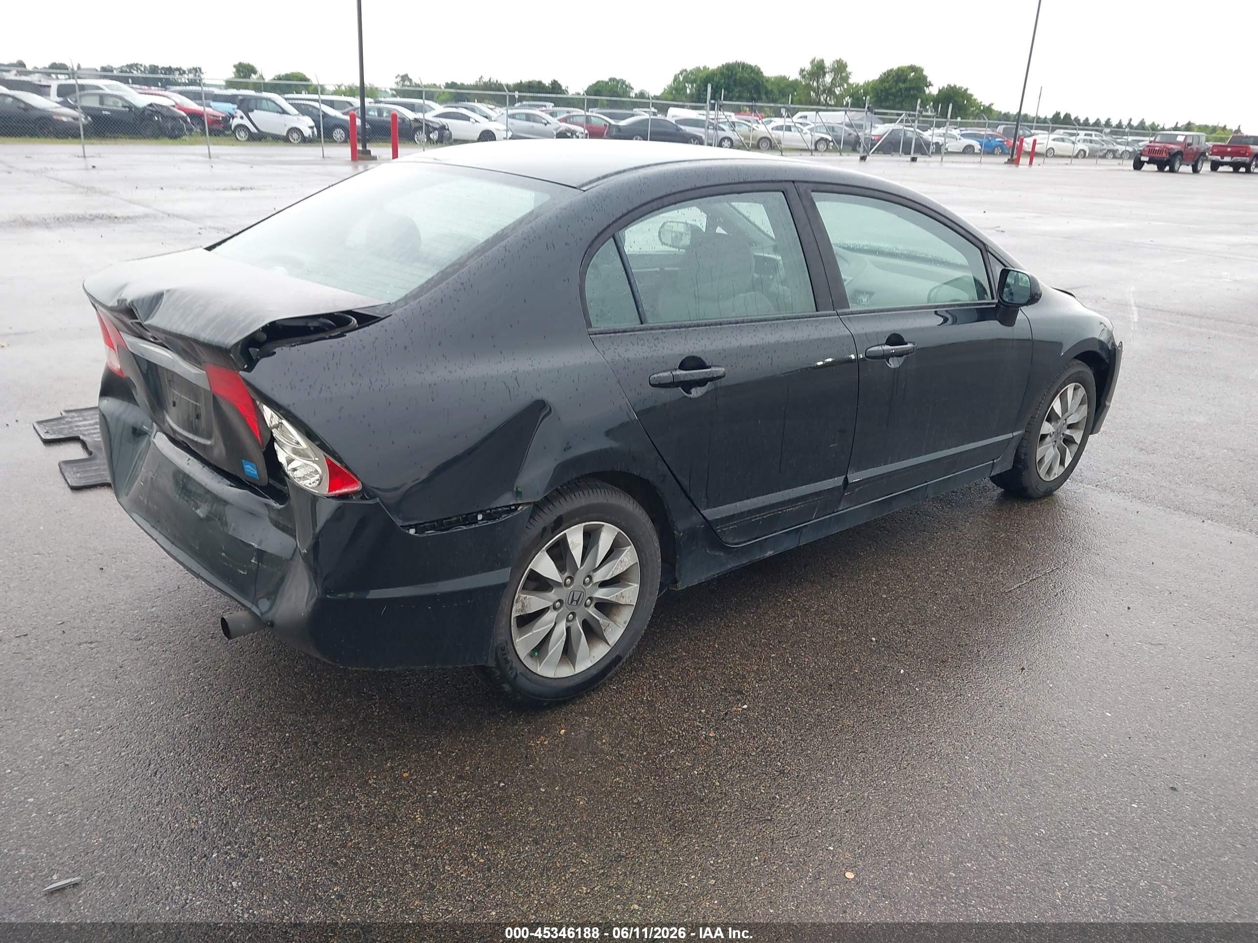 2009 Honda Civic Ex Black vin: 19XFA16839E030429