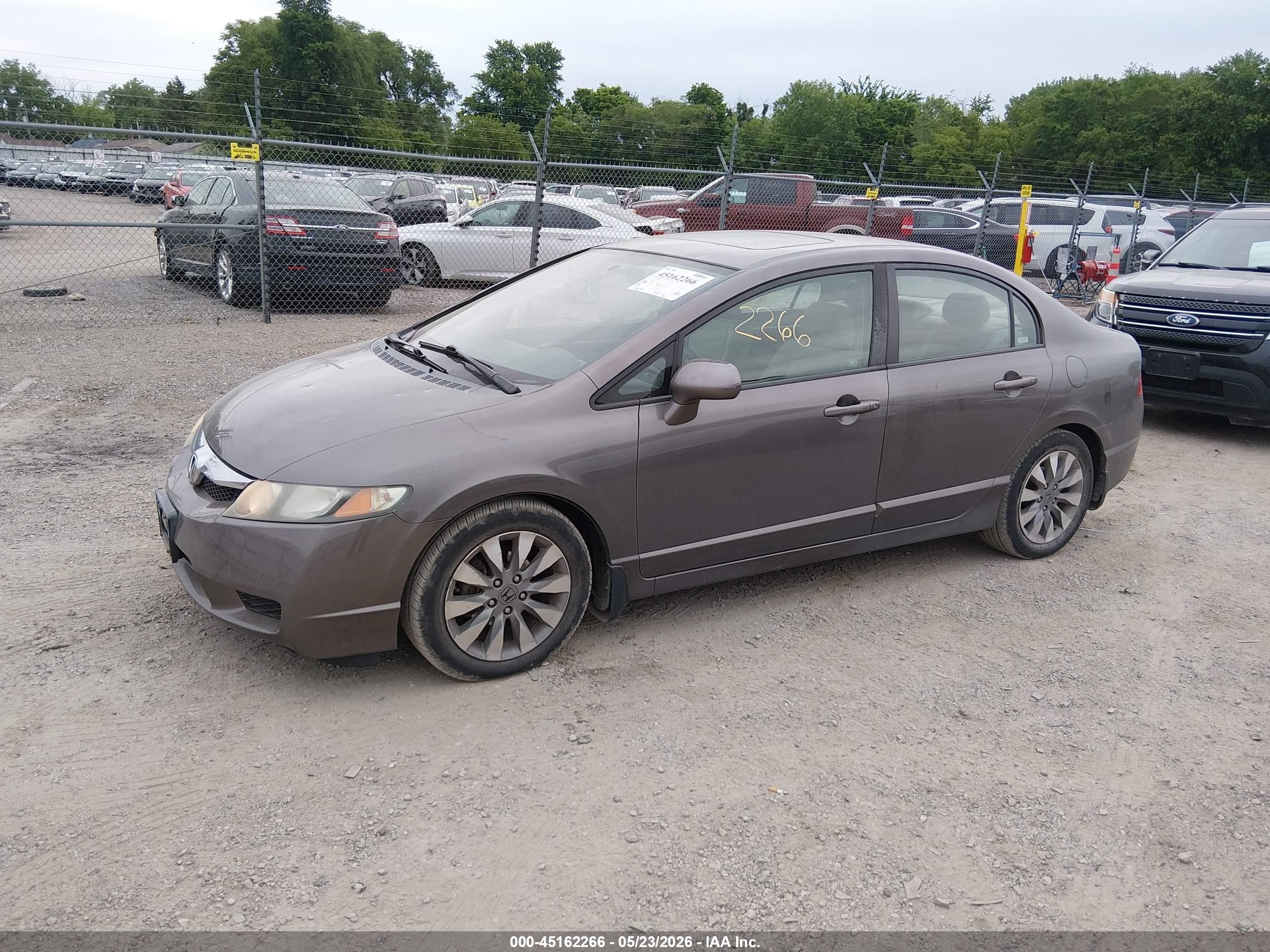 2009 Honda Civic Ex Серый vin: 19XFA16849E030875