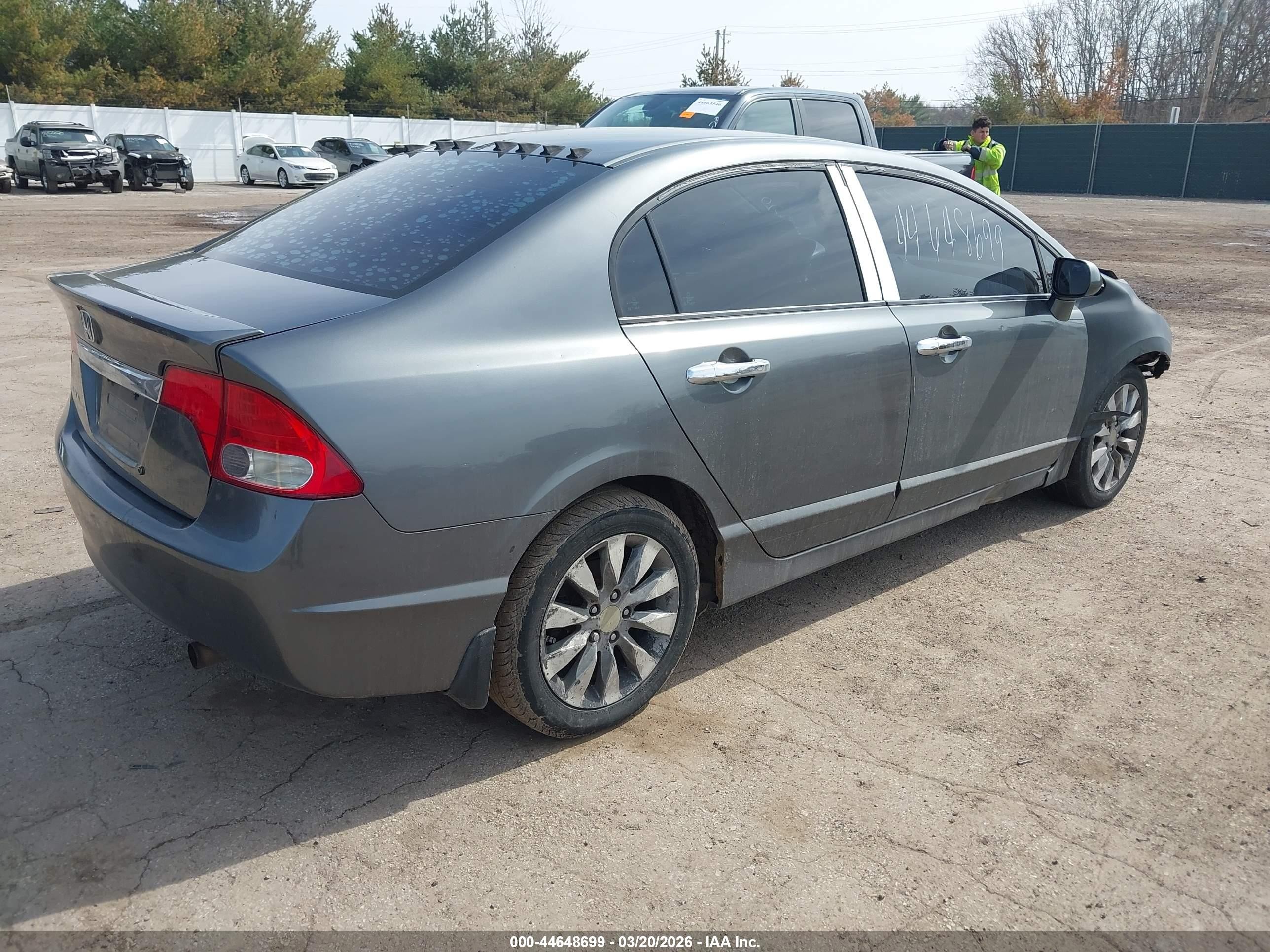 2009 Honda Civic Ex Gray vin: 19XFA16859E034255
