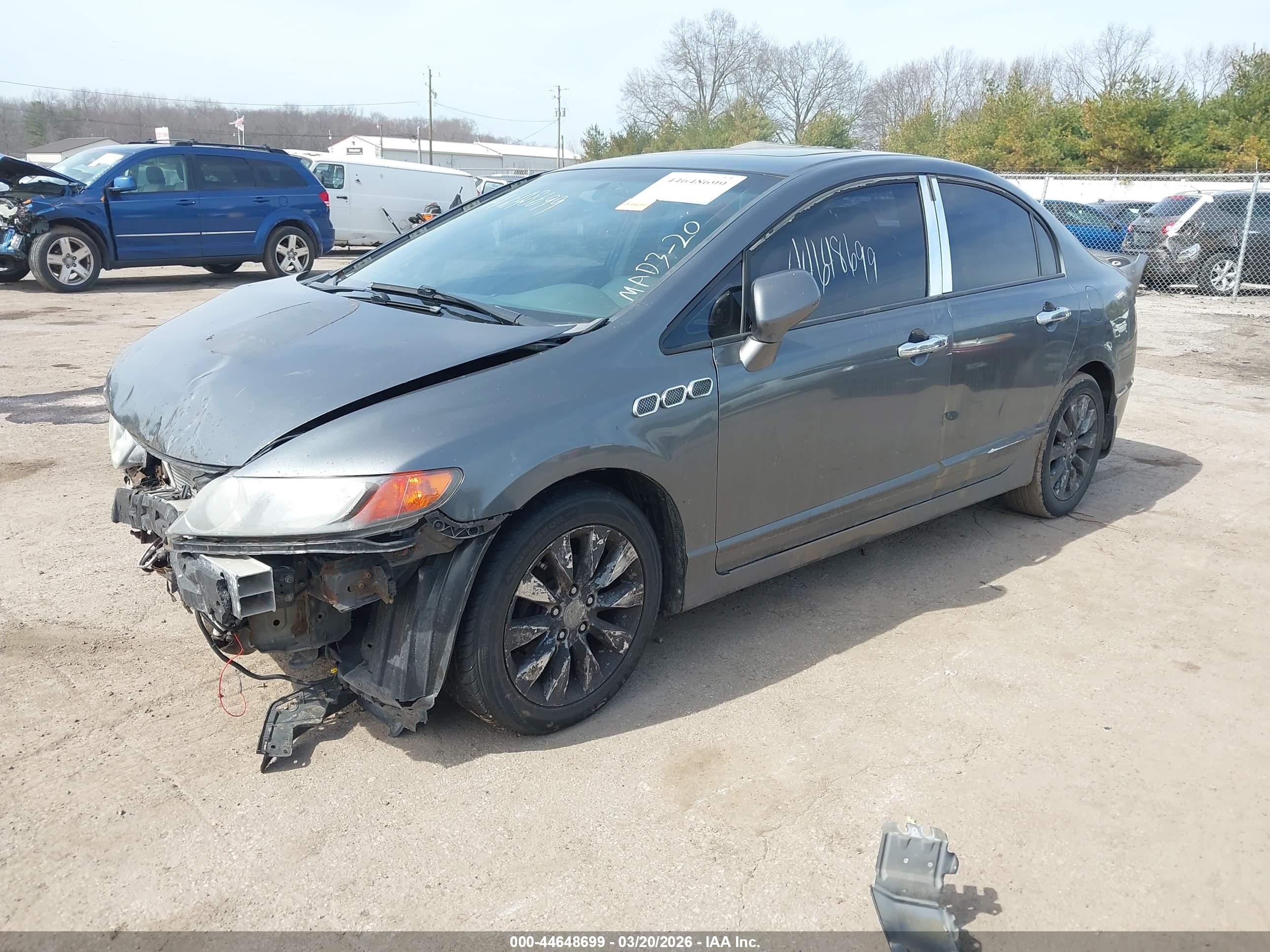 2009 Honda Civic Ex Gray vin: 19XFA16859E034255