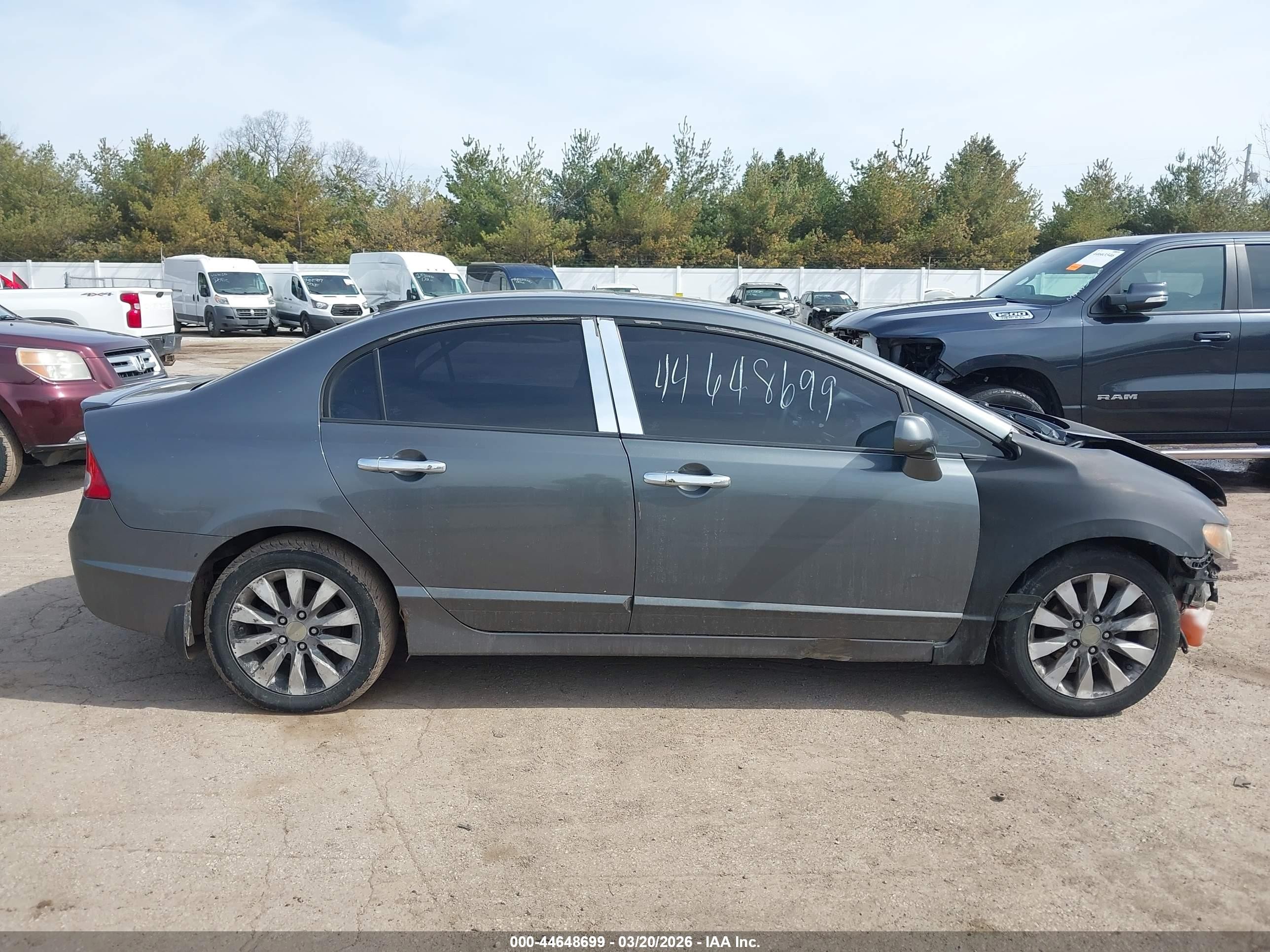 2009 Honda Civic Ex Gray vin: 19XFA16859E034255