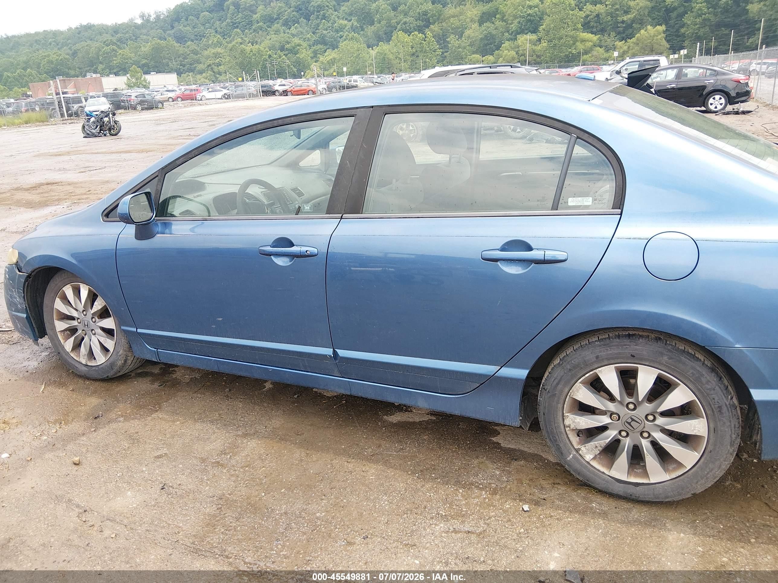 2009 Honda Civic Ex Синий vin: 19XFA16879E003315