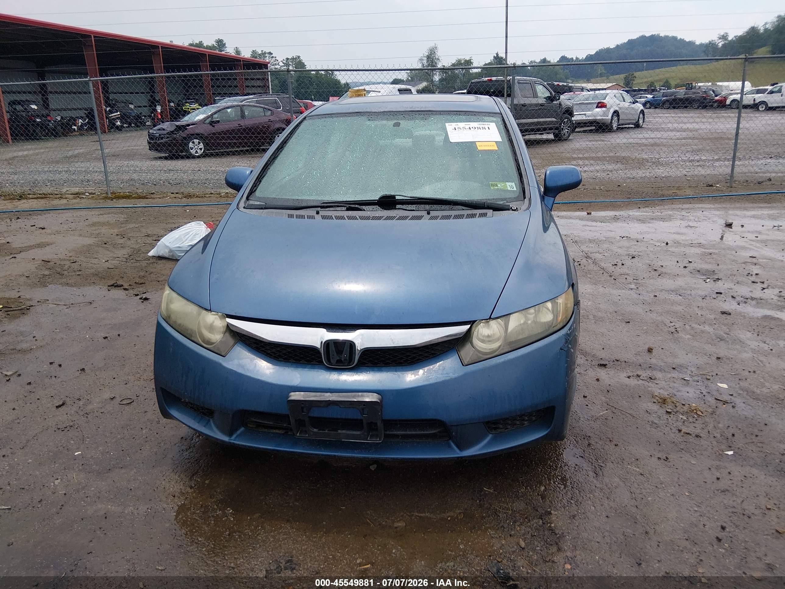 2009 Honda Civic Ex Синий vin: 19XFA16879E003315