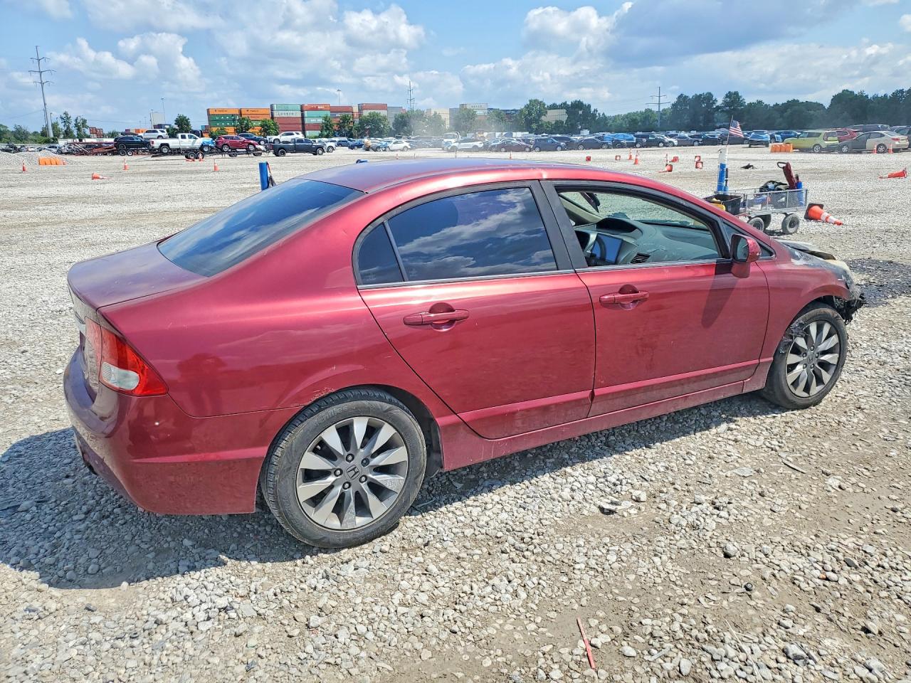 2009 Honda Civic Ex Burgundy vin: 19XFA16879E008157
