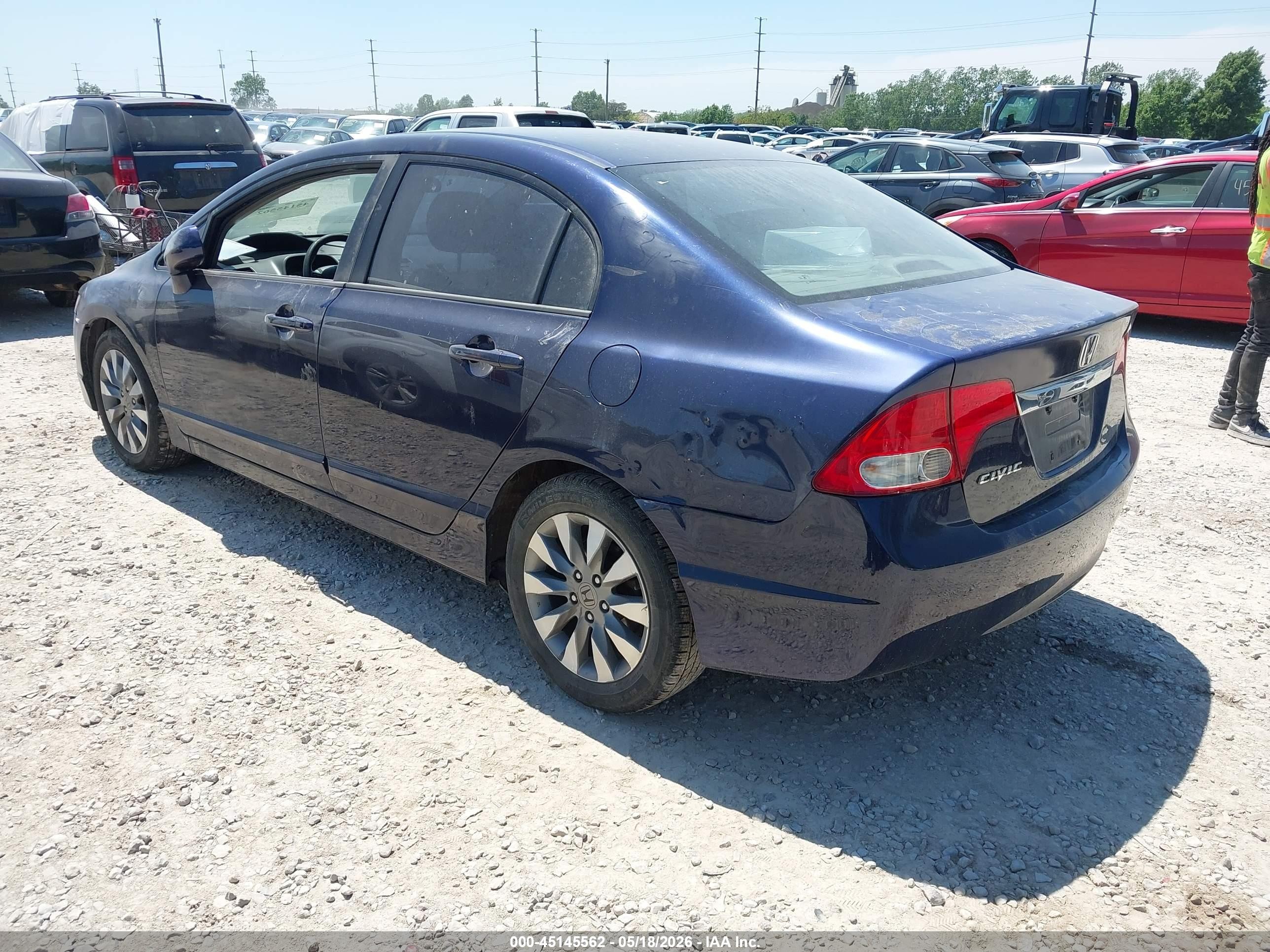 2009 Honda Civic Ex Dark Blue vin: 19XFA16879E016792