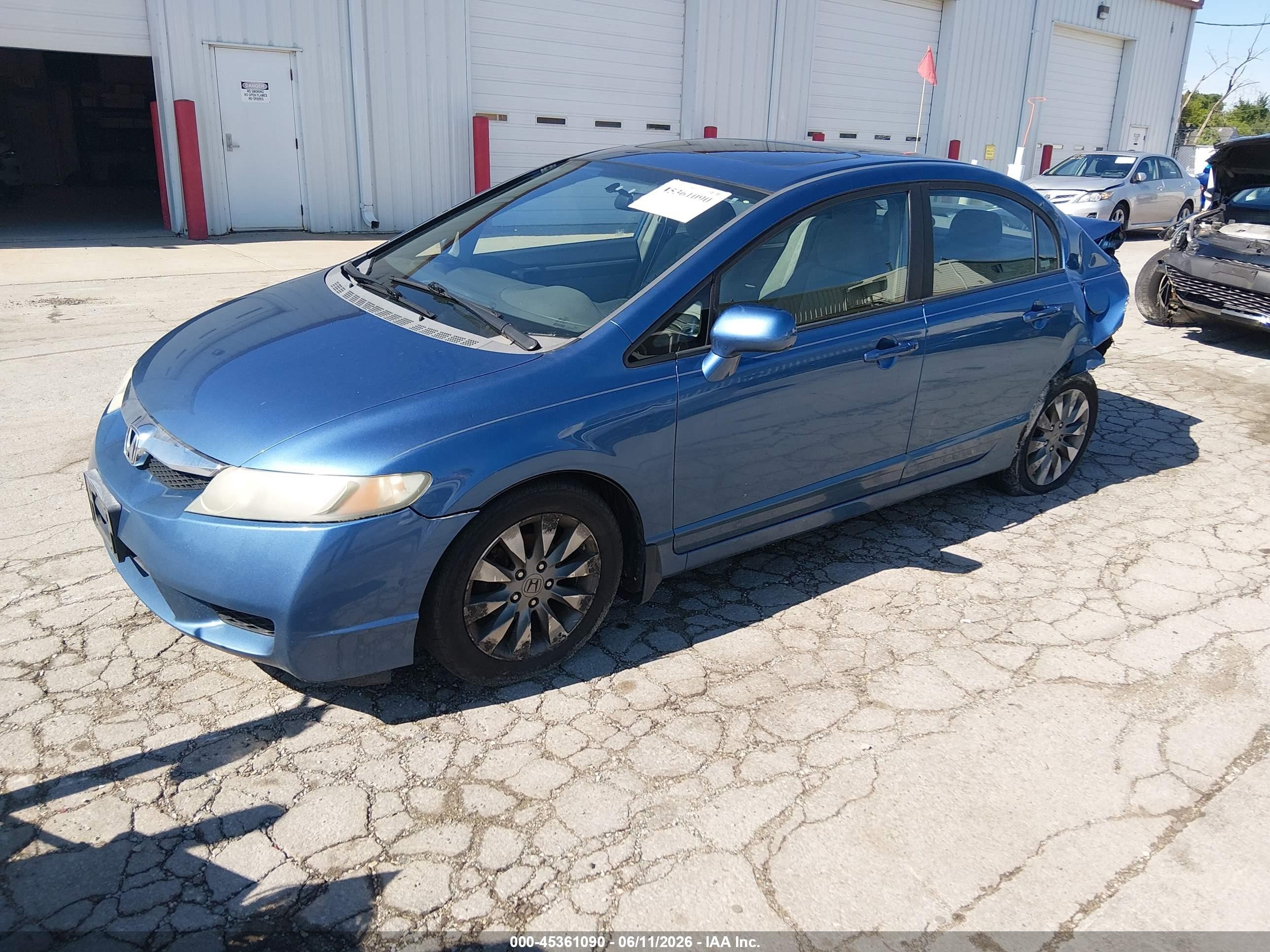 2009 Honda Civic Ex Blue vin: 19XFA16889E011939