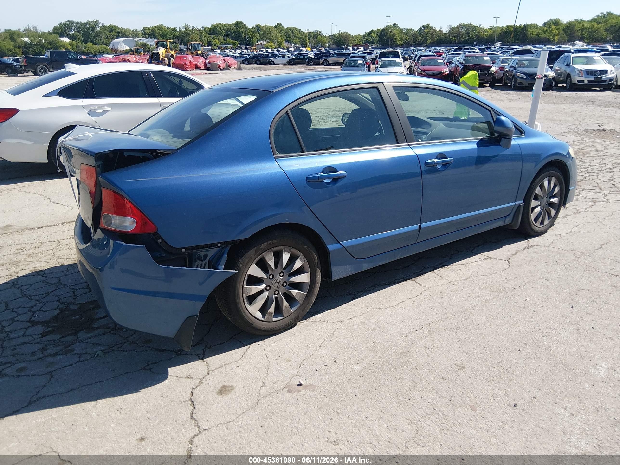 2009 Honda Civic Ex Blue vin: 19XFA16889E011939