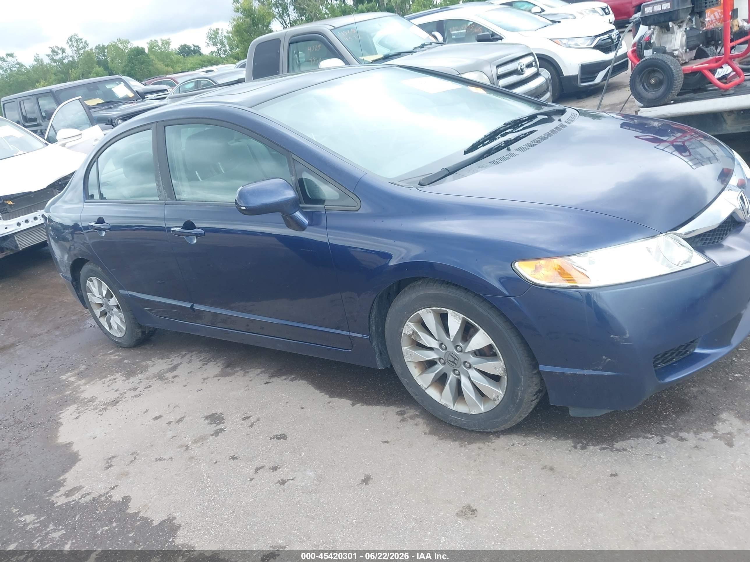 2009 Honda Civic Ex Blue vin: 19XFA16889E045461