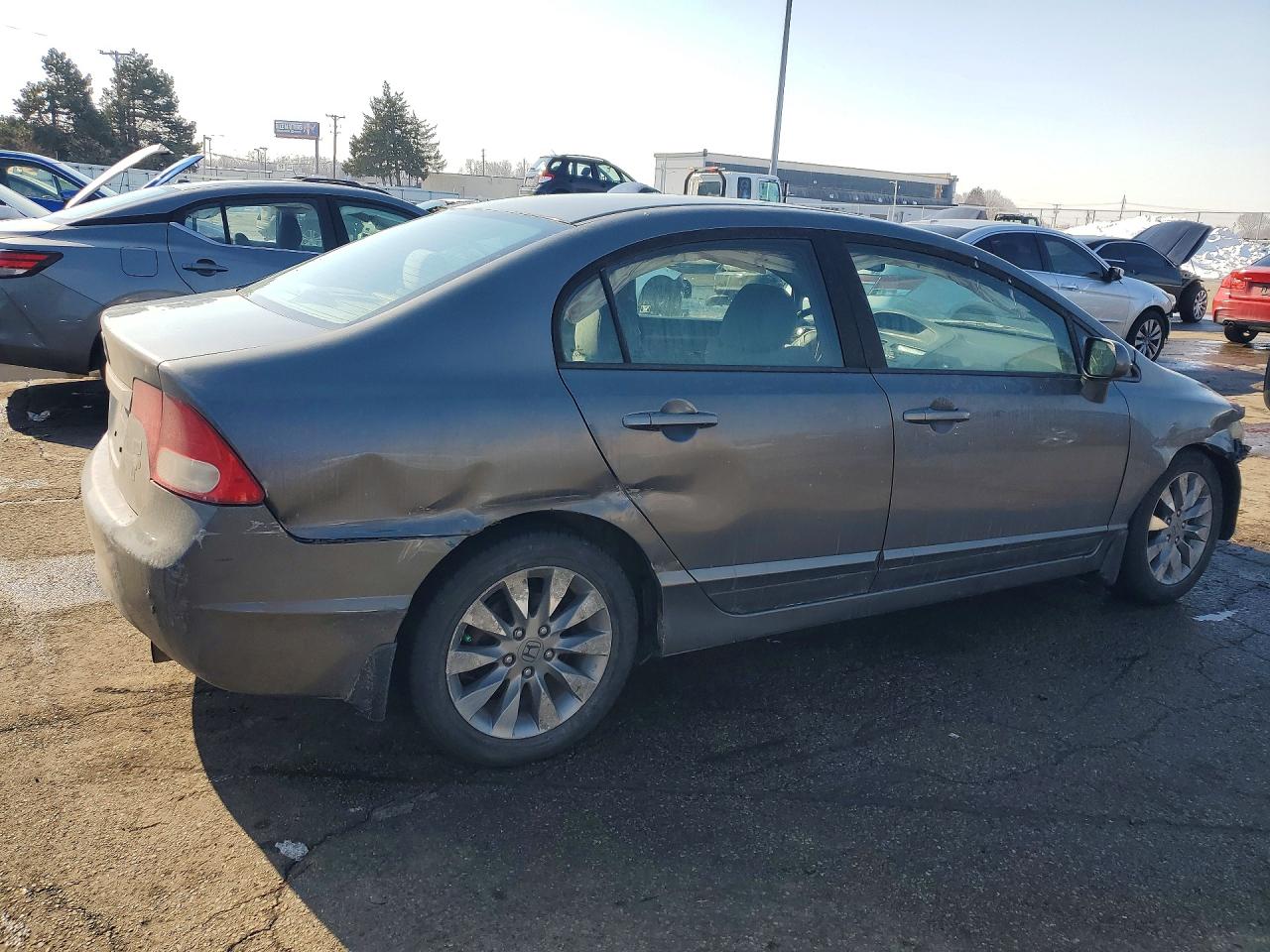 2009 Honda Civic Ex Gray vin: 19XFA16899E005129