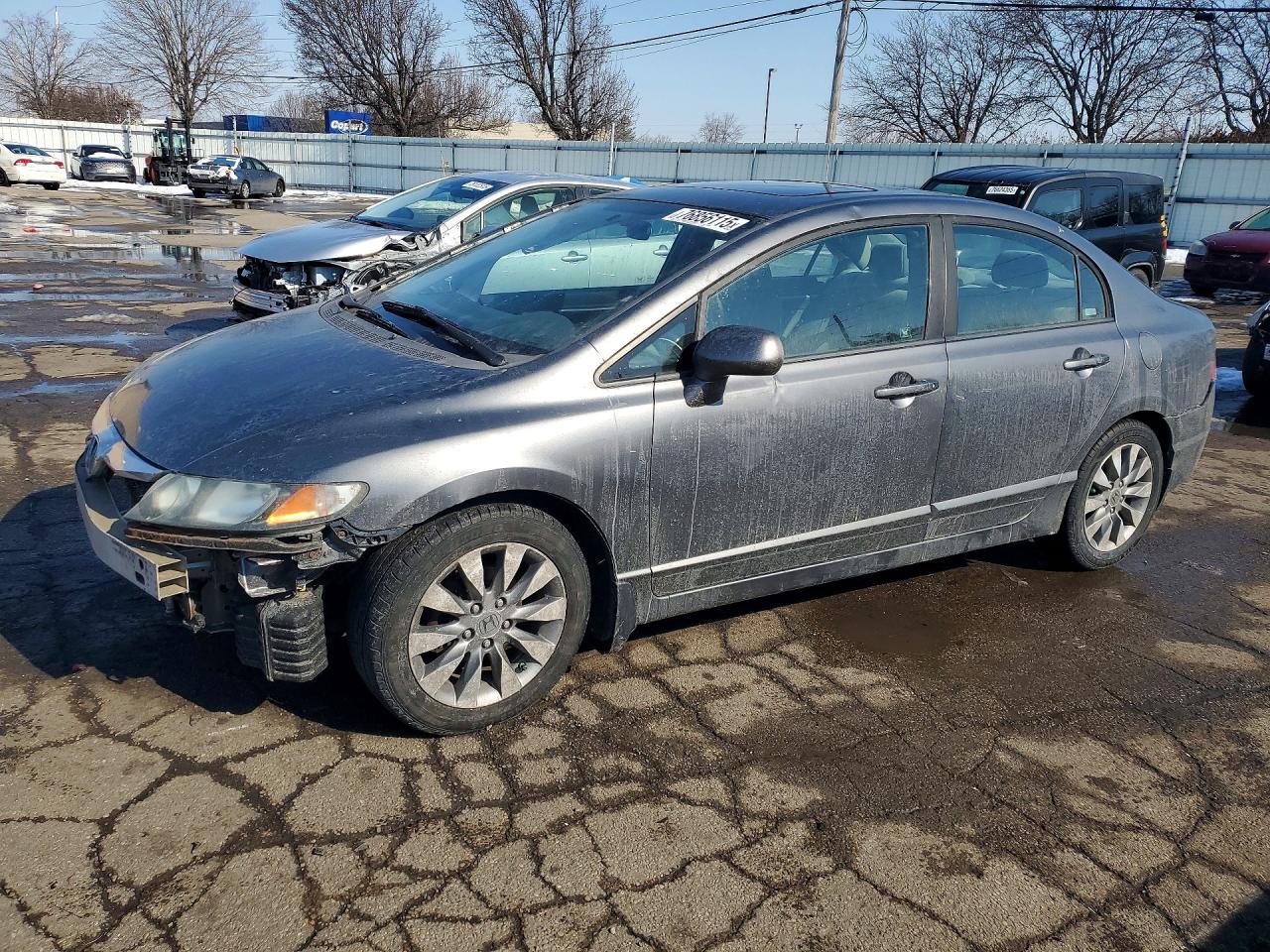 2009 Honda Civic Ex Gray vin: 19XFA16899E005129