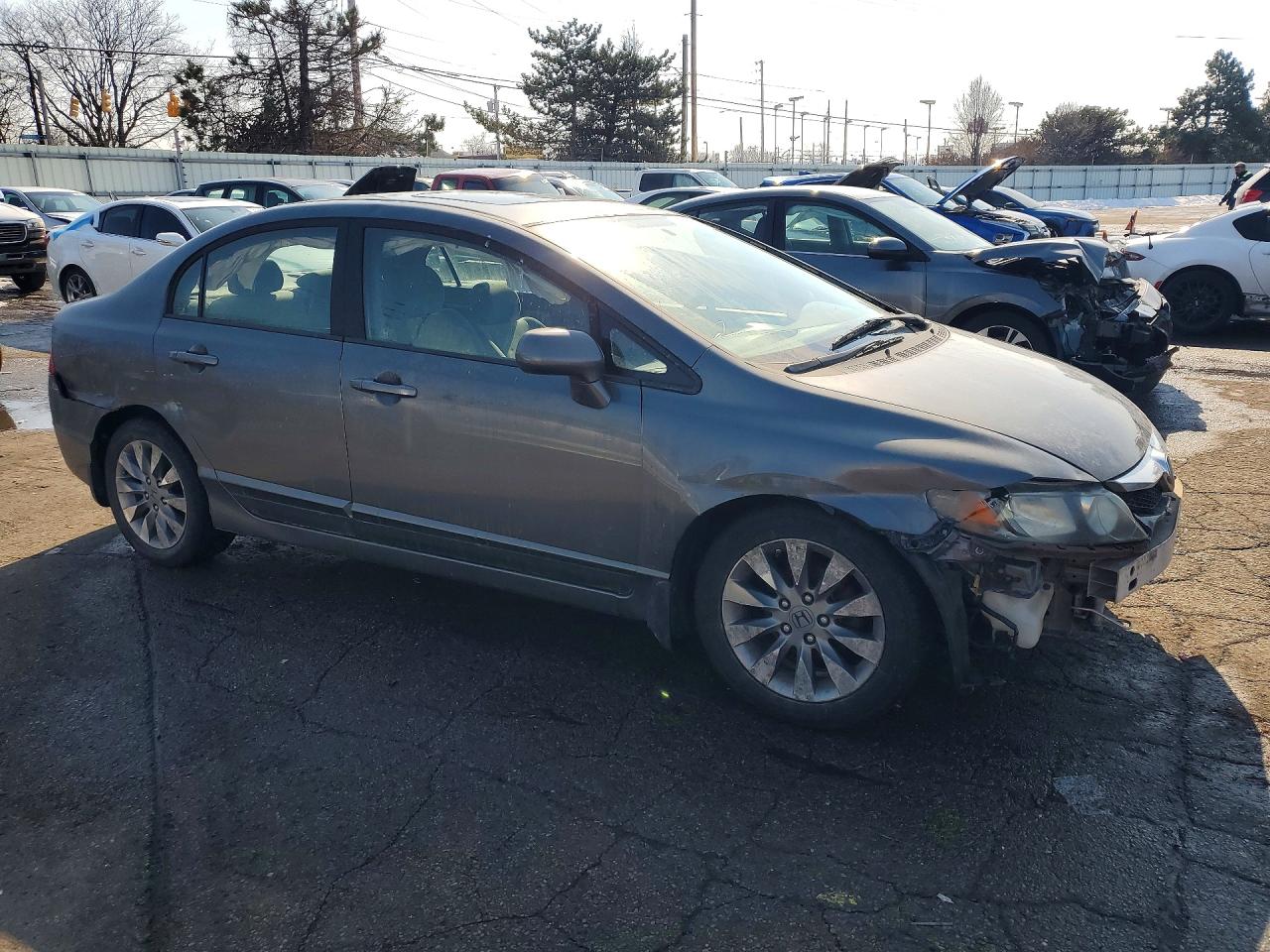 2009 Honda Civic Ex Gray vin: 19XFA16899E005129