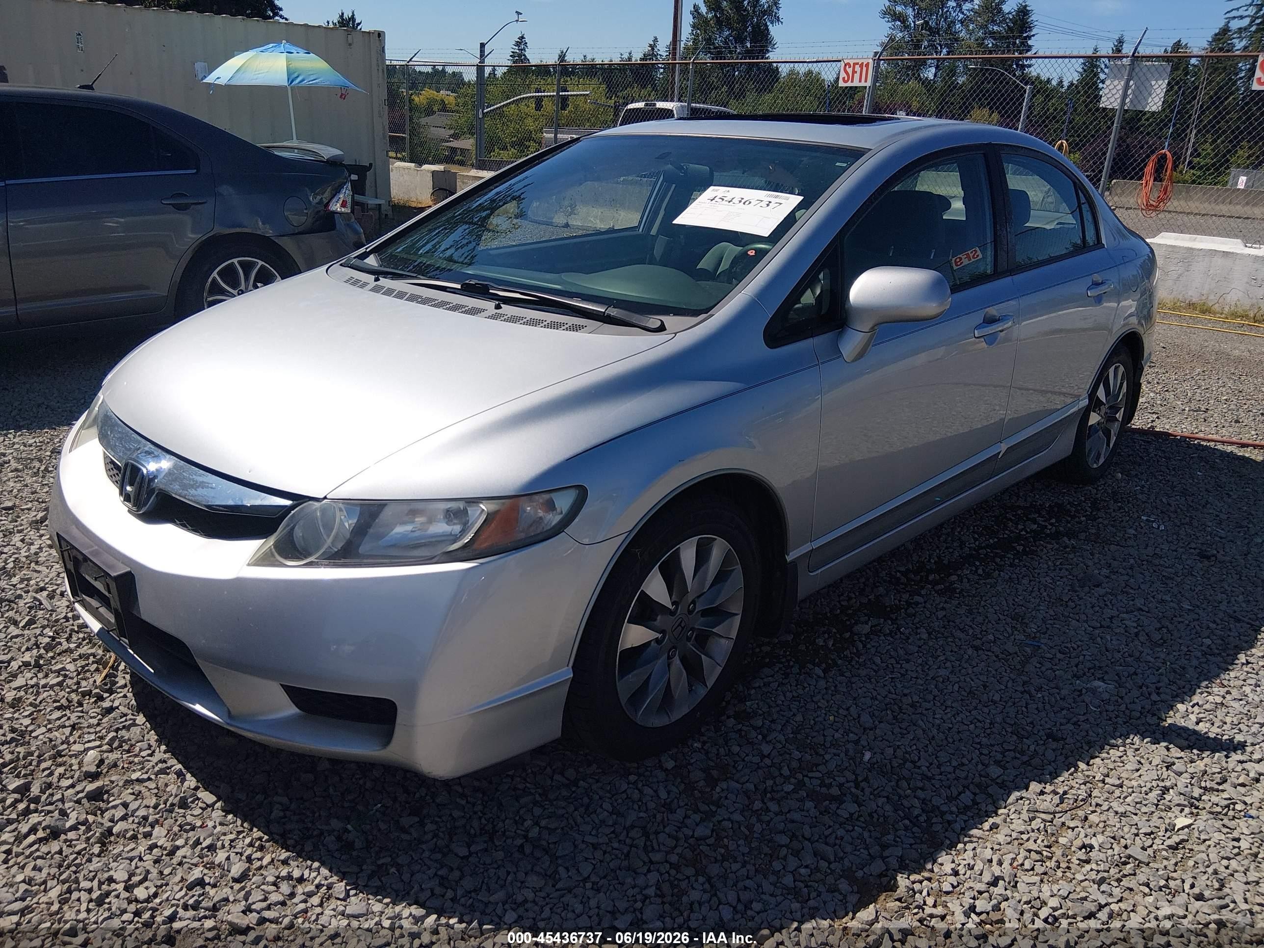 2009 Honda Civic Ex Silver vin: 19XFA16899E008595