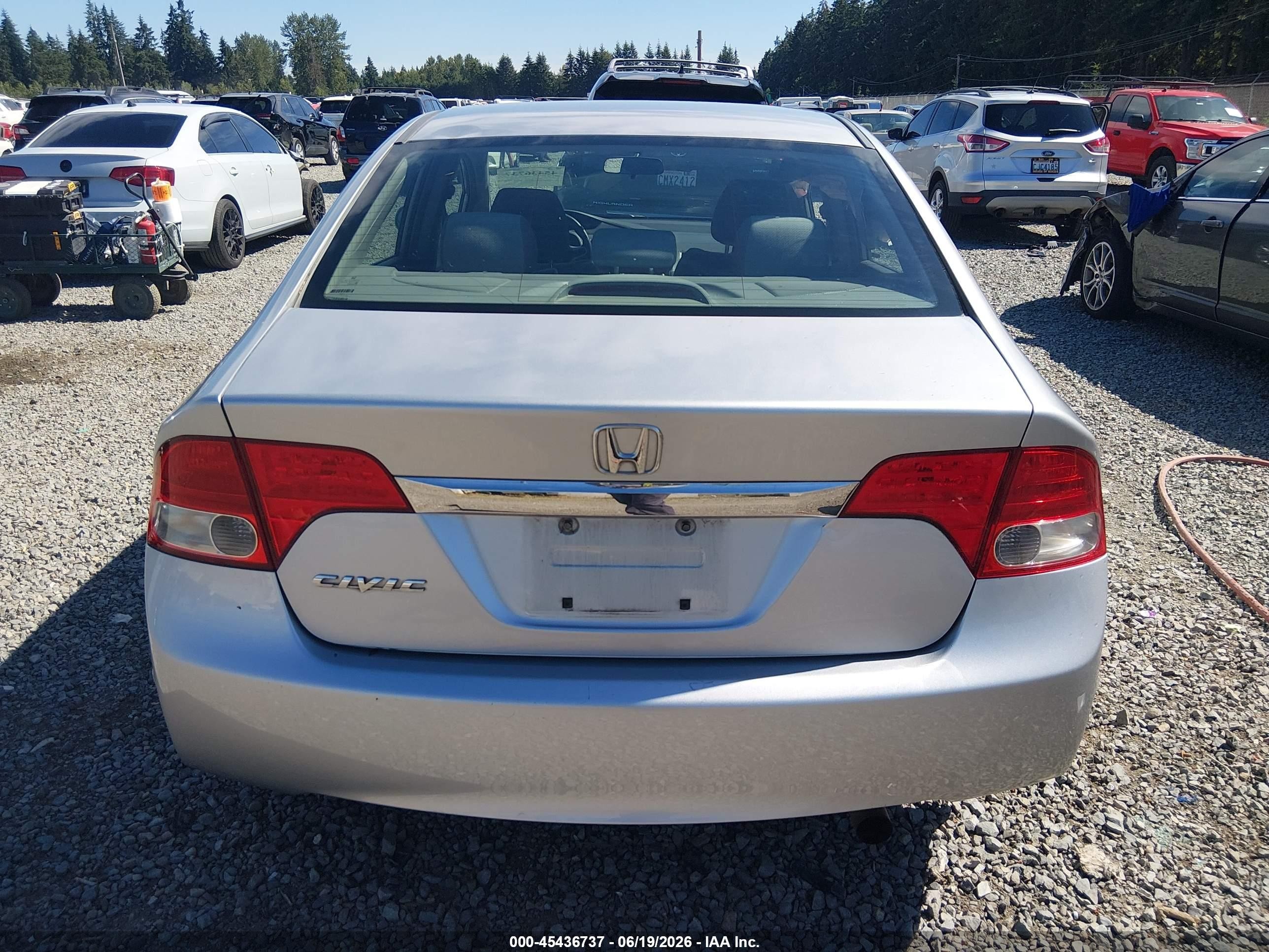 2009 Honda Civic Ex Silver vin: 19XFA16899E008595
