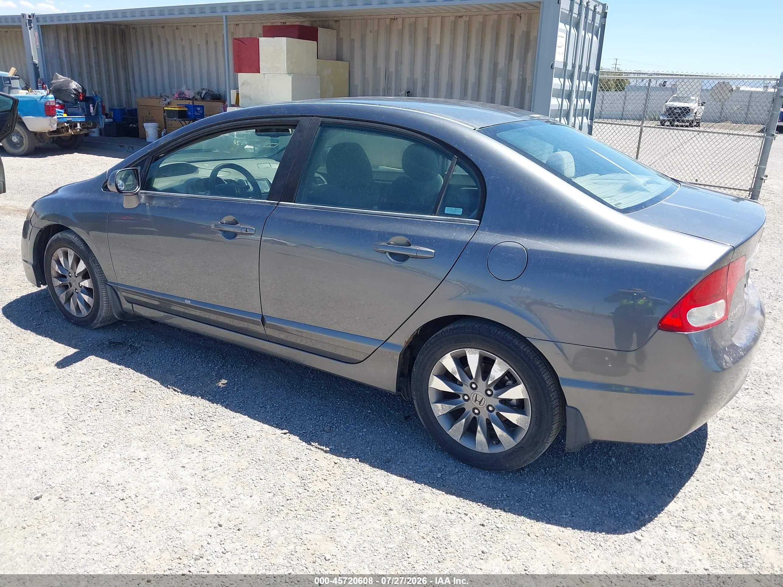 2009 Honda Civic Ex Gray vin: 19XFA16899E009178