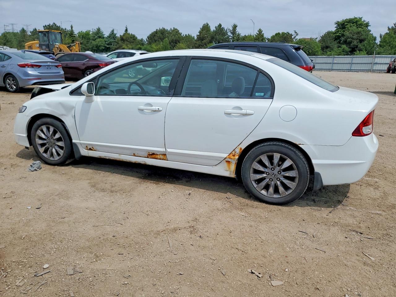 2009 Honda Civic Ex White vin: 19XFA16899E010119