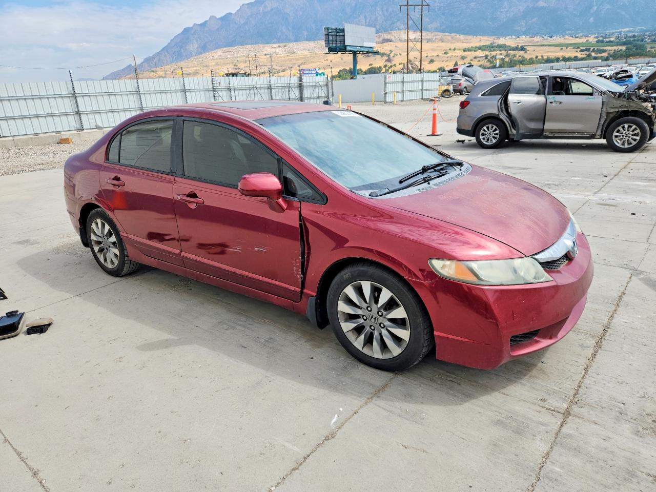 2009 Honda Civic Ex Burgundy vin: 19XFA168X9E033862