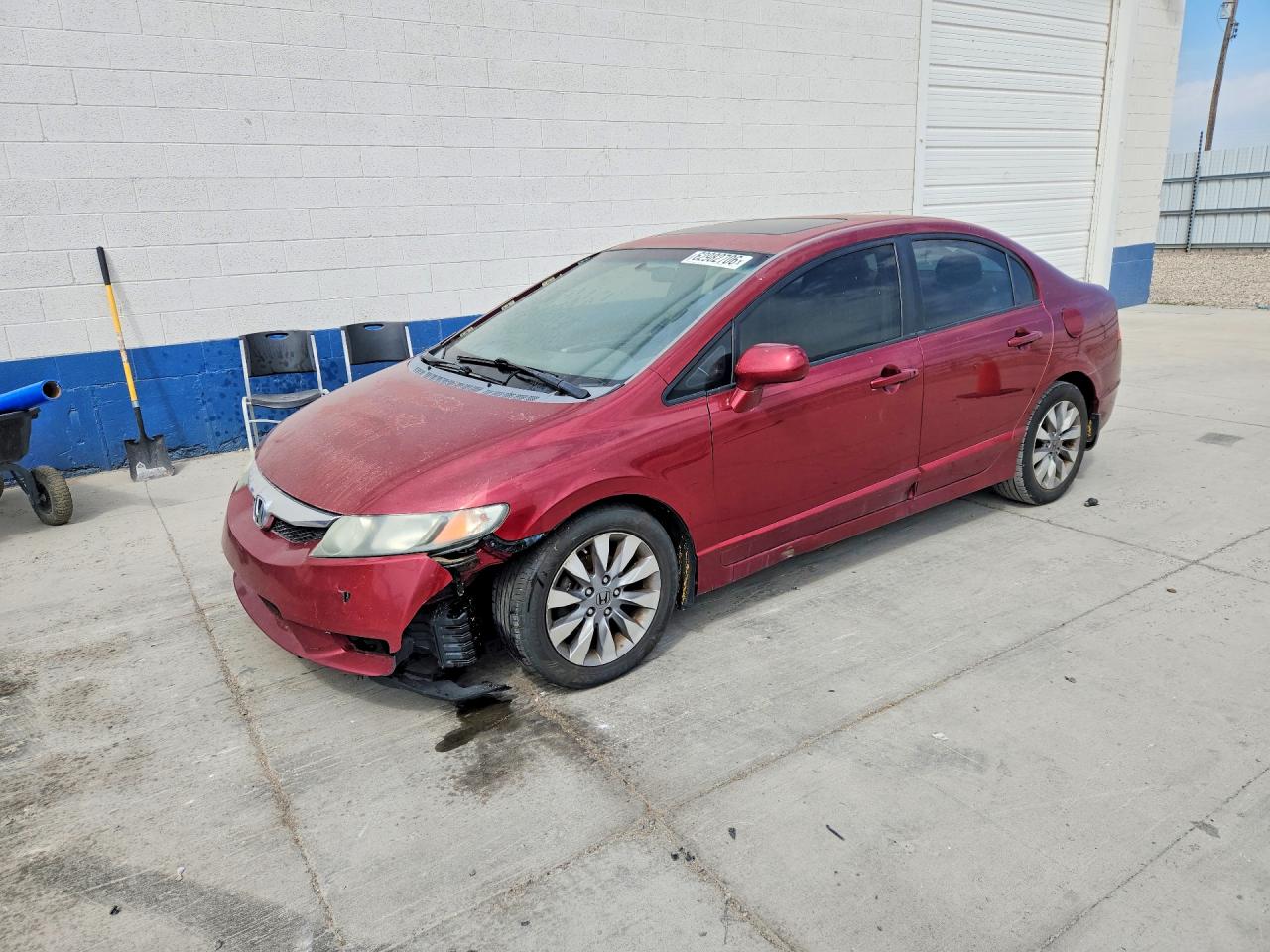 2009 Honda Civic Ex Burgundy vin: 19XFA168X9E033862