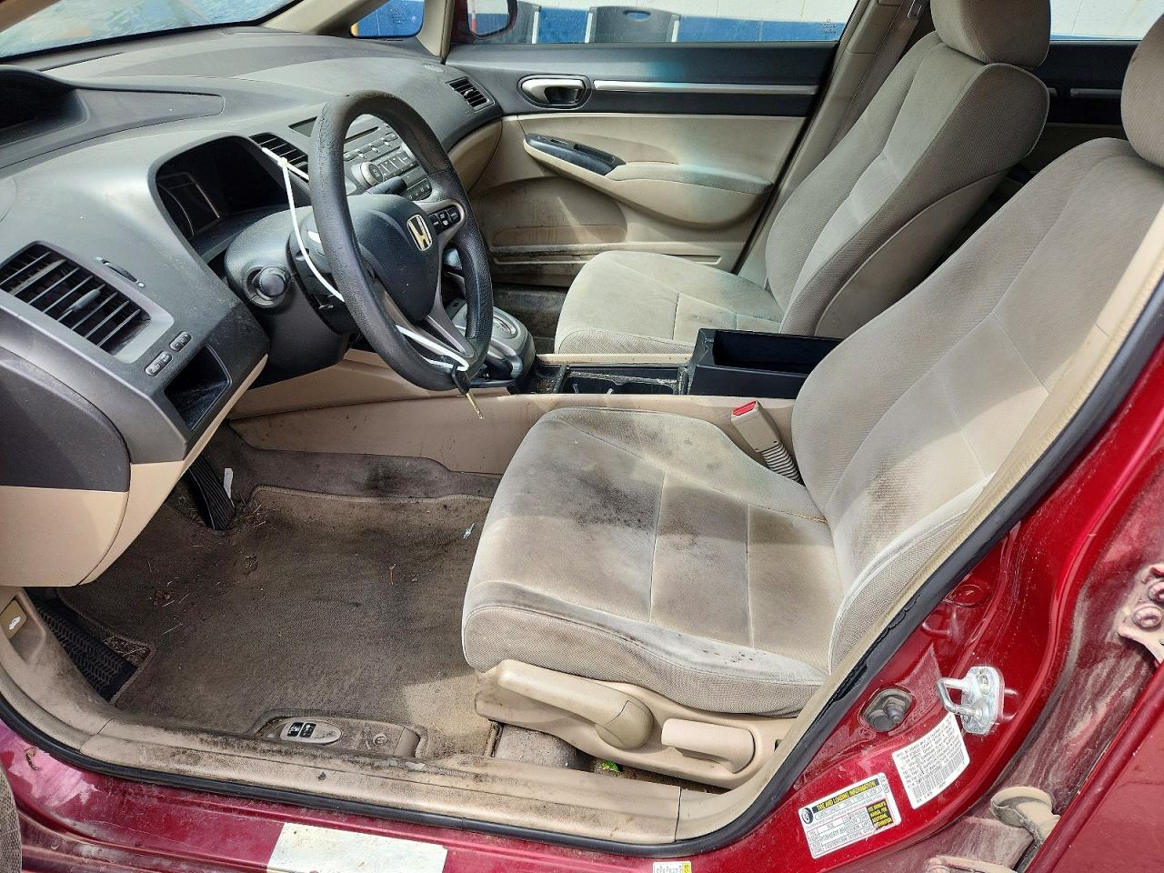 2009 Honda Civic Ex Burgundy vin: 19XFA168X9E033862