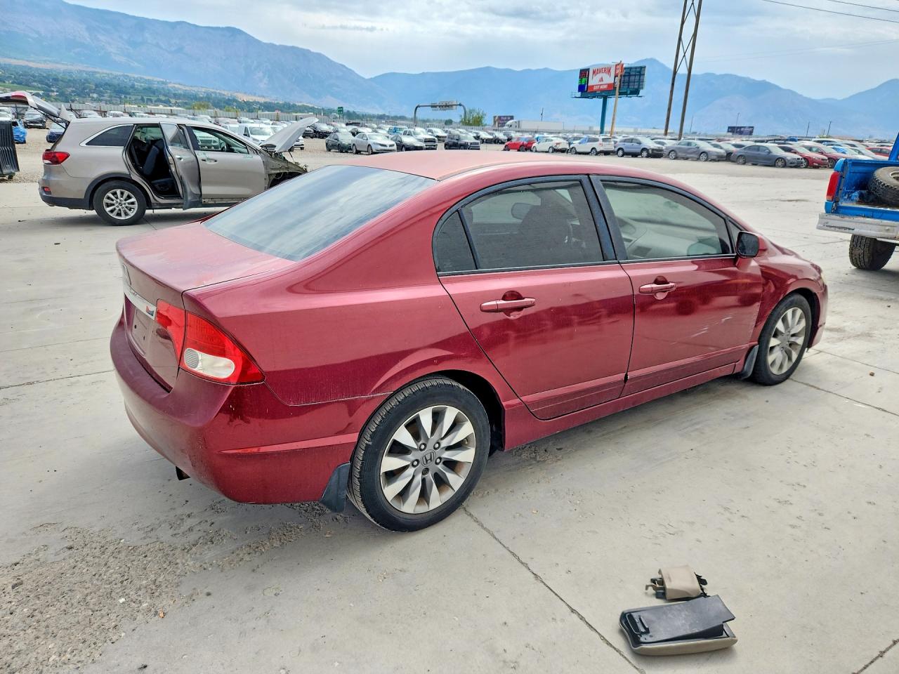 2009 Honda Civic Ex Burgundy vin: 19XFA168X9E033862