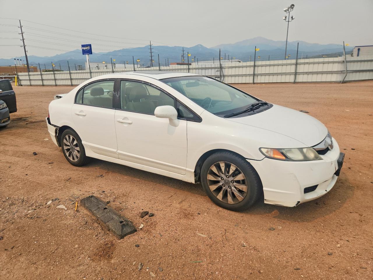 2009 Honda Civic Ex White vin: 19XFA168X9E044778