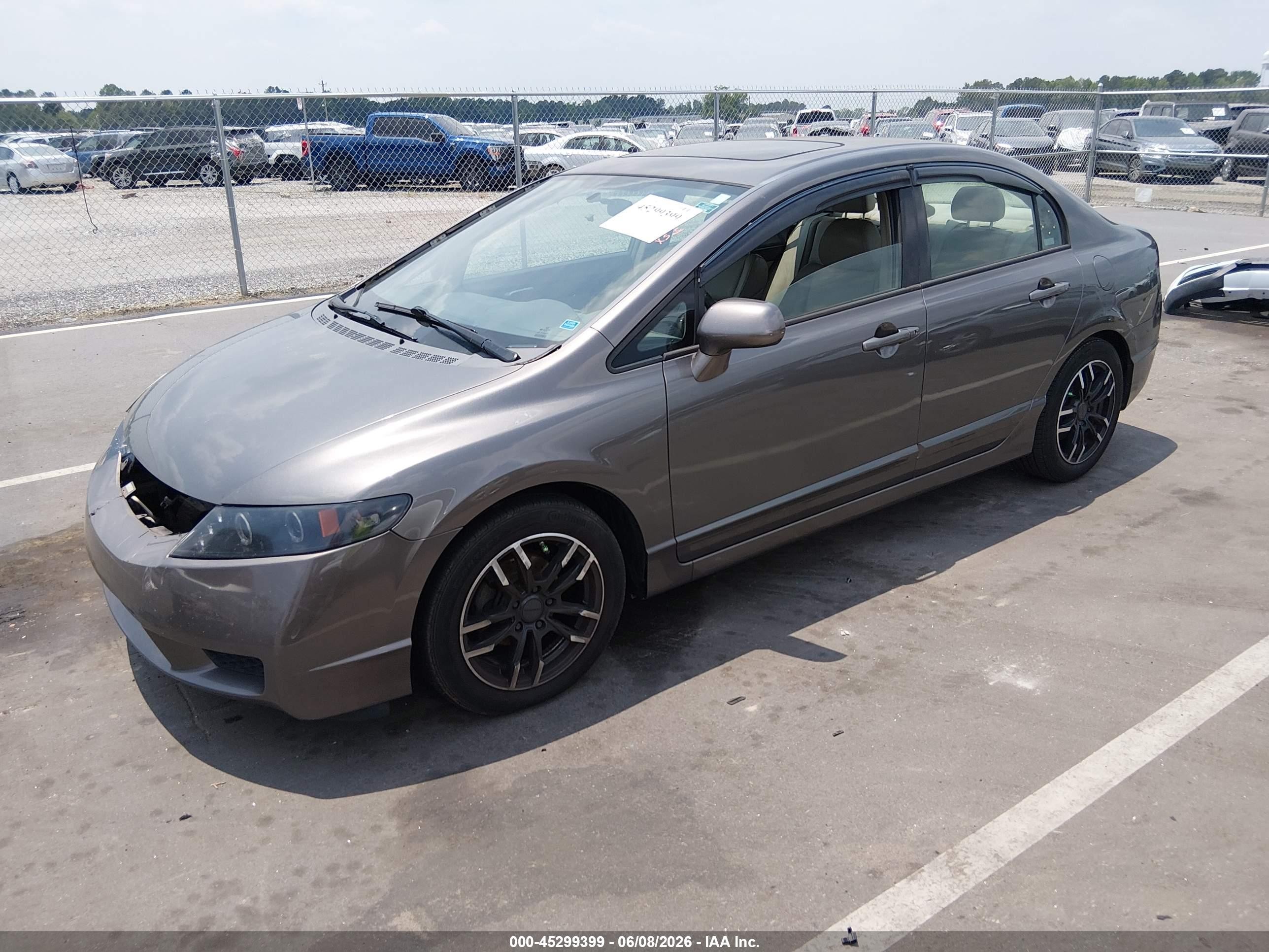 2009 Honda Civic Ex-l Серый vin: 19XFA16909E007022