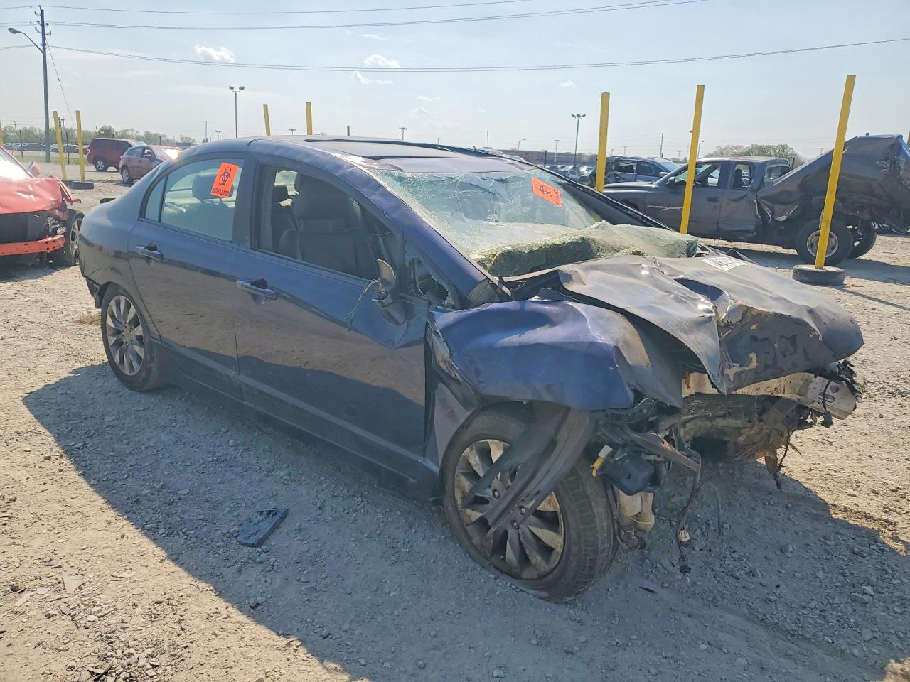 2009 Honda Civic Exl Blue vin: 19XFA16919E003058
