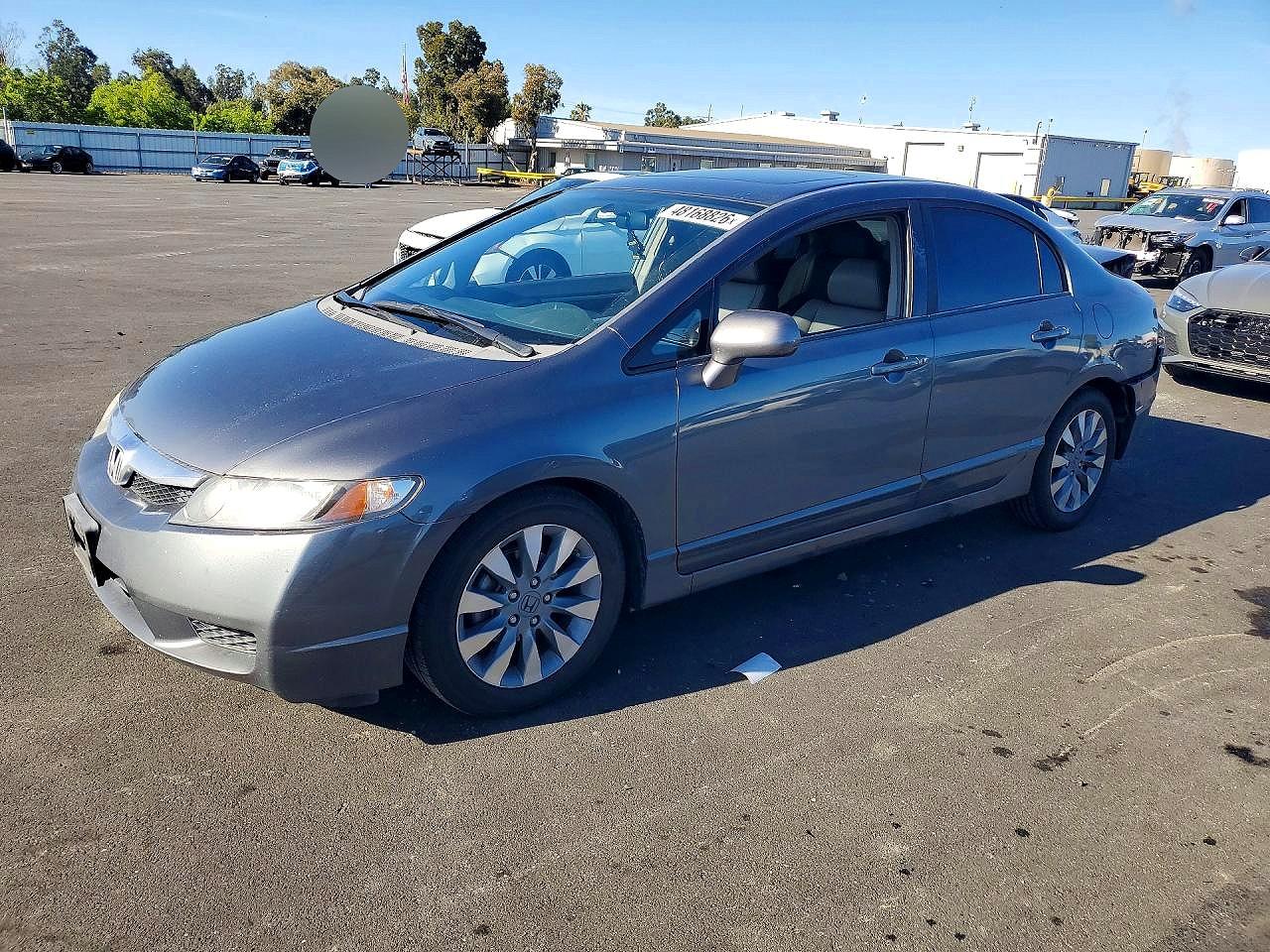 2009 Honda Civic Exl Gray vin: 19XFA16959E024012
