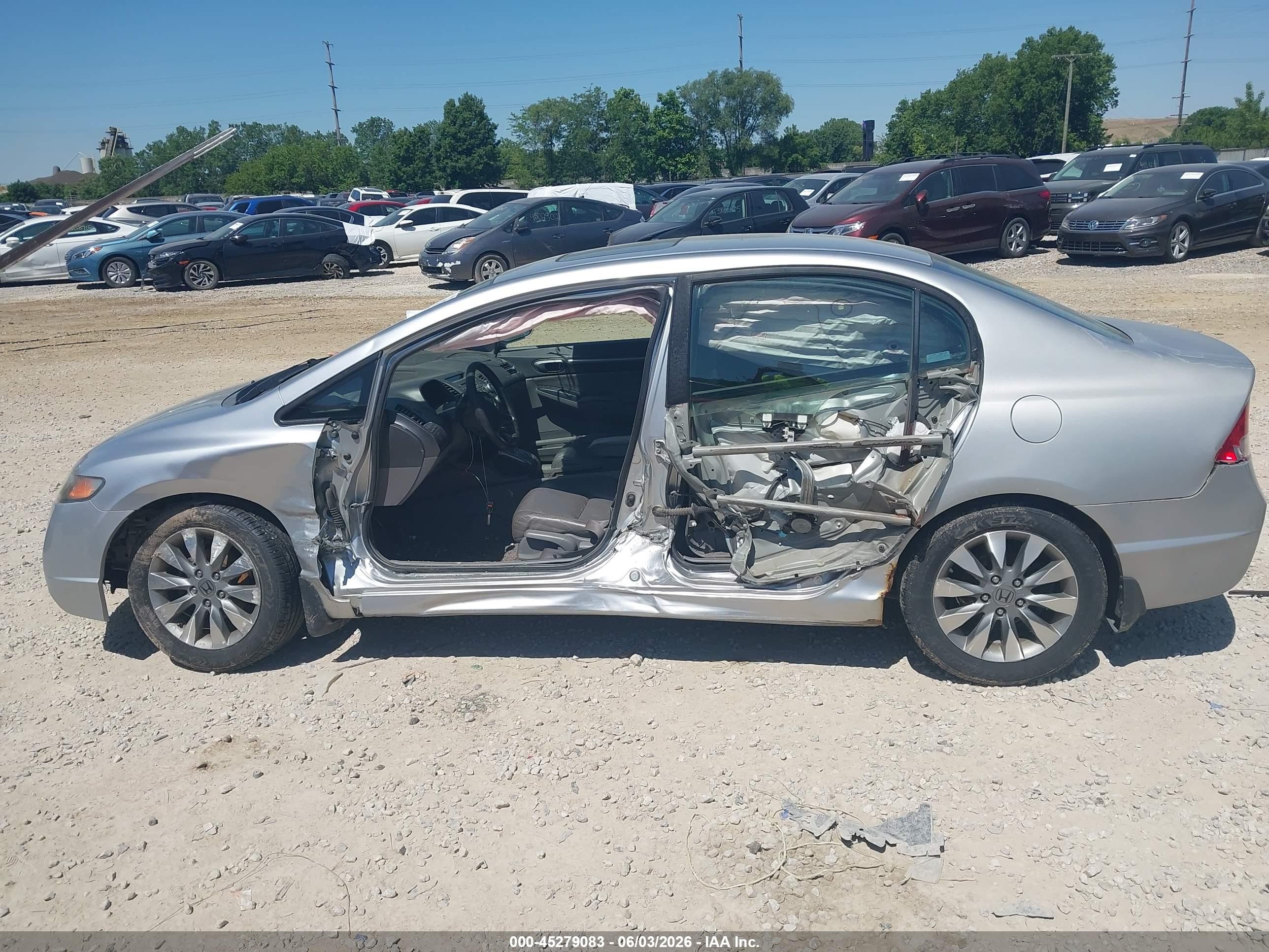 2009 Honda Civic Ex-l Gray vin: 19XFA16979E025923
