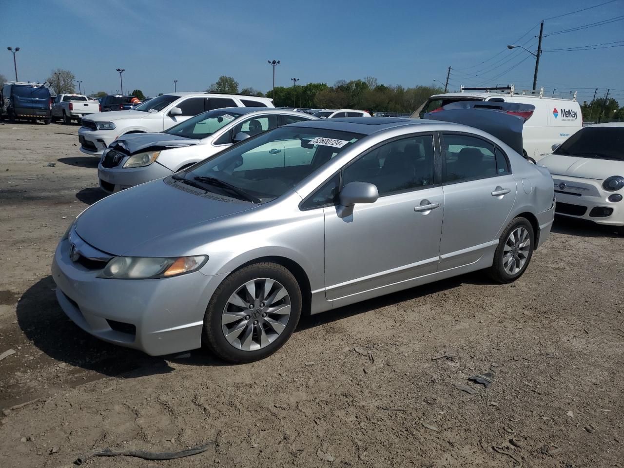2009 Honda Civic Exl Silver vin: 19XFA16989E001498
