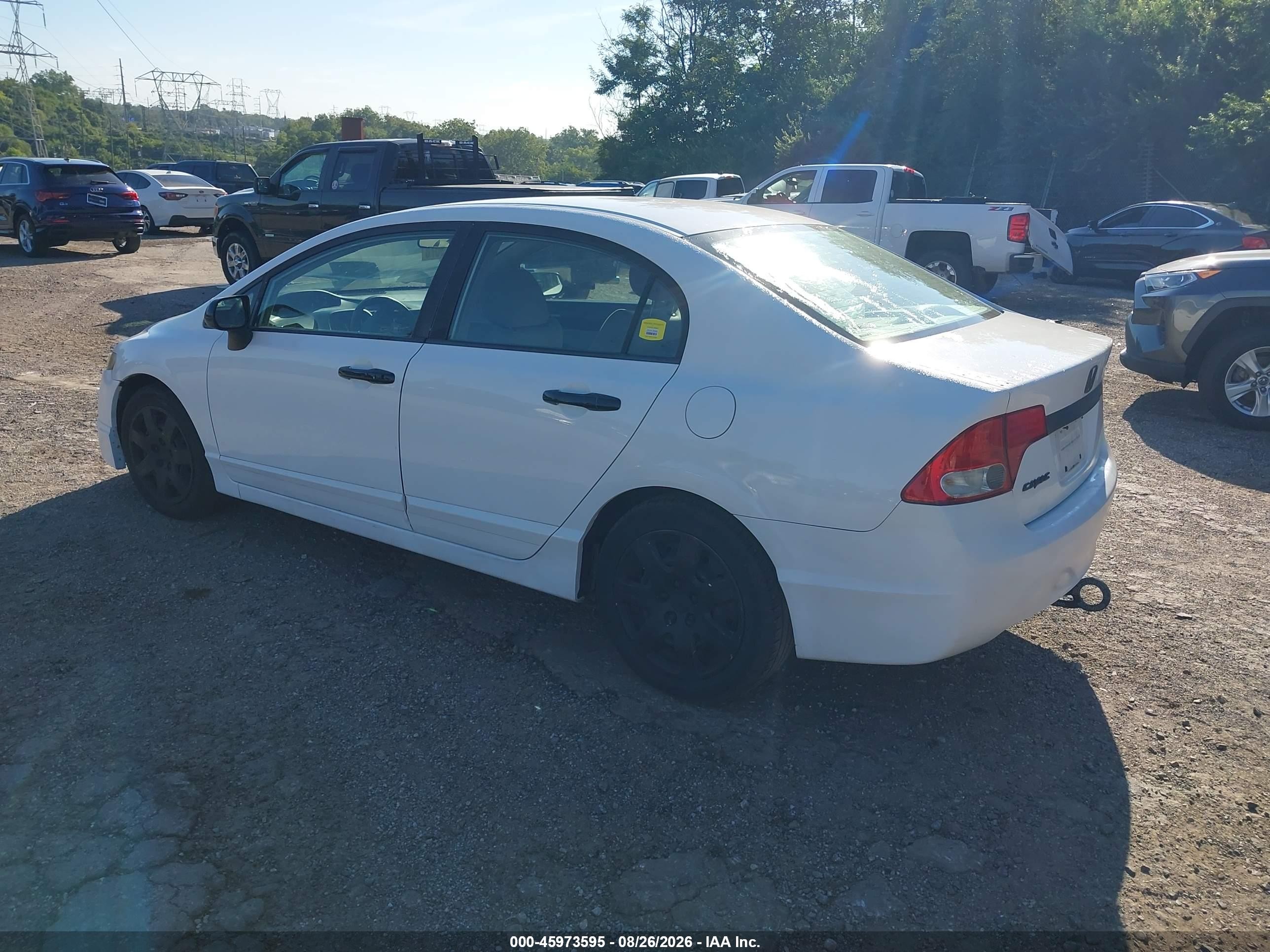 2010 Honda Civic Lx White vin: 19XFA1E50AE007783