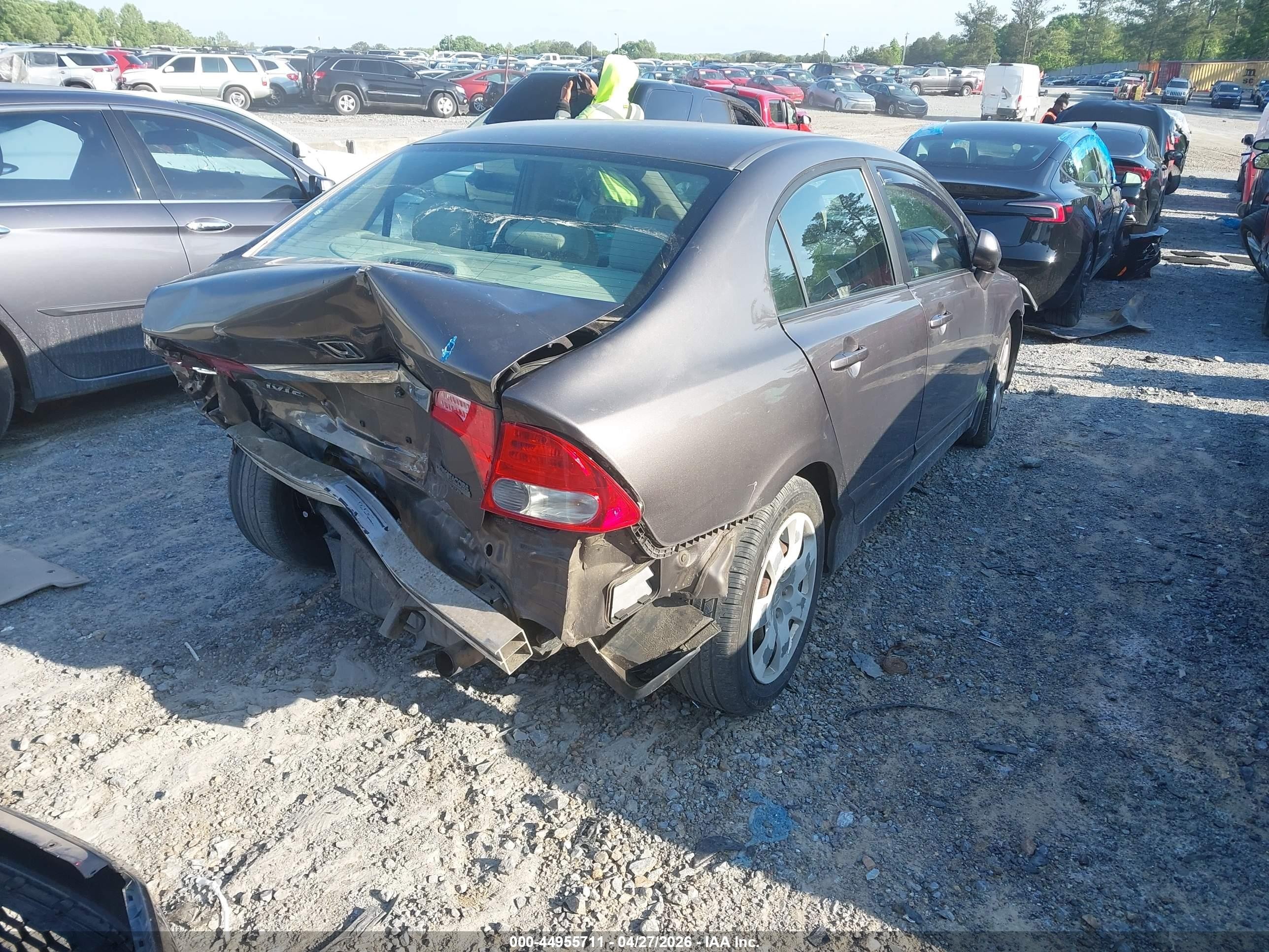2010 Honda Civic Lx Gray vin: 19XFA1E52AE040235