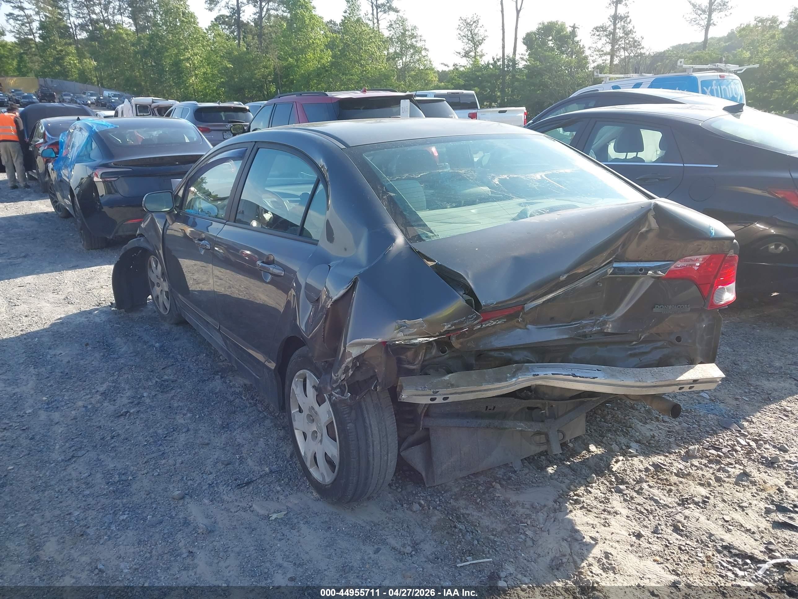 2010 Honda Civic Lx Gray vin: 19XFA1E52AE040235
