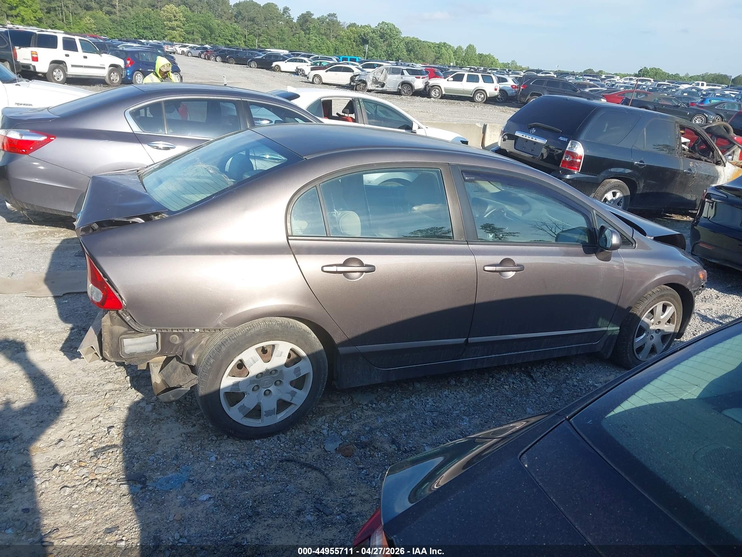 2010 Honda Civic Lx Gray vin: 19XFA1E52AE040235