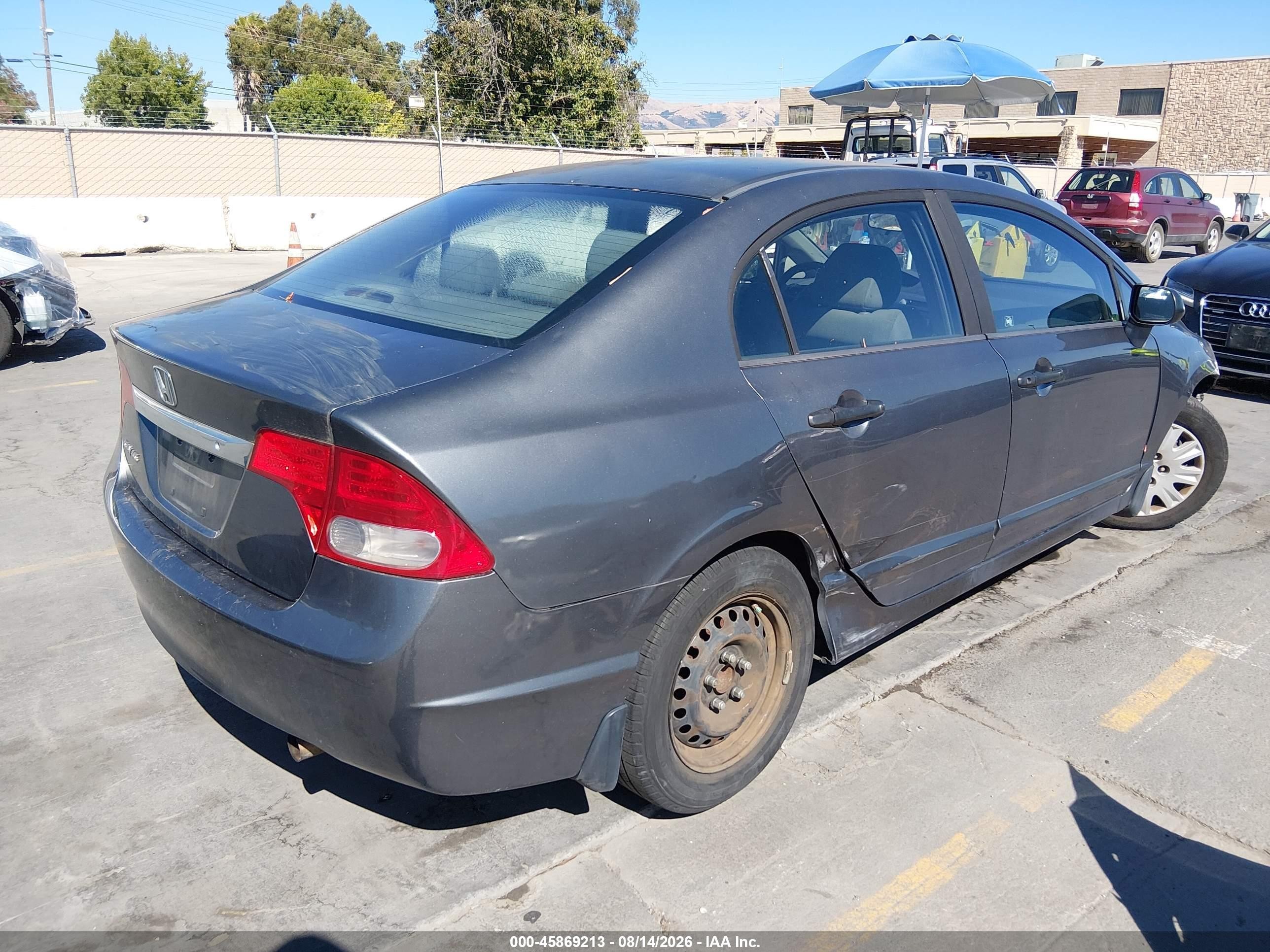 2010 Honda Civic Vp Серый vin: 19XFA1F30AE081525