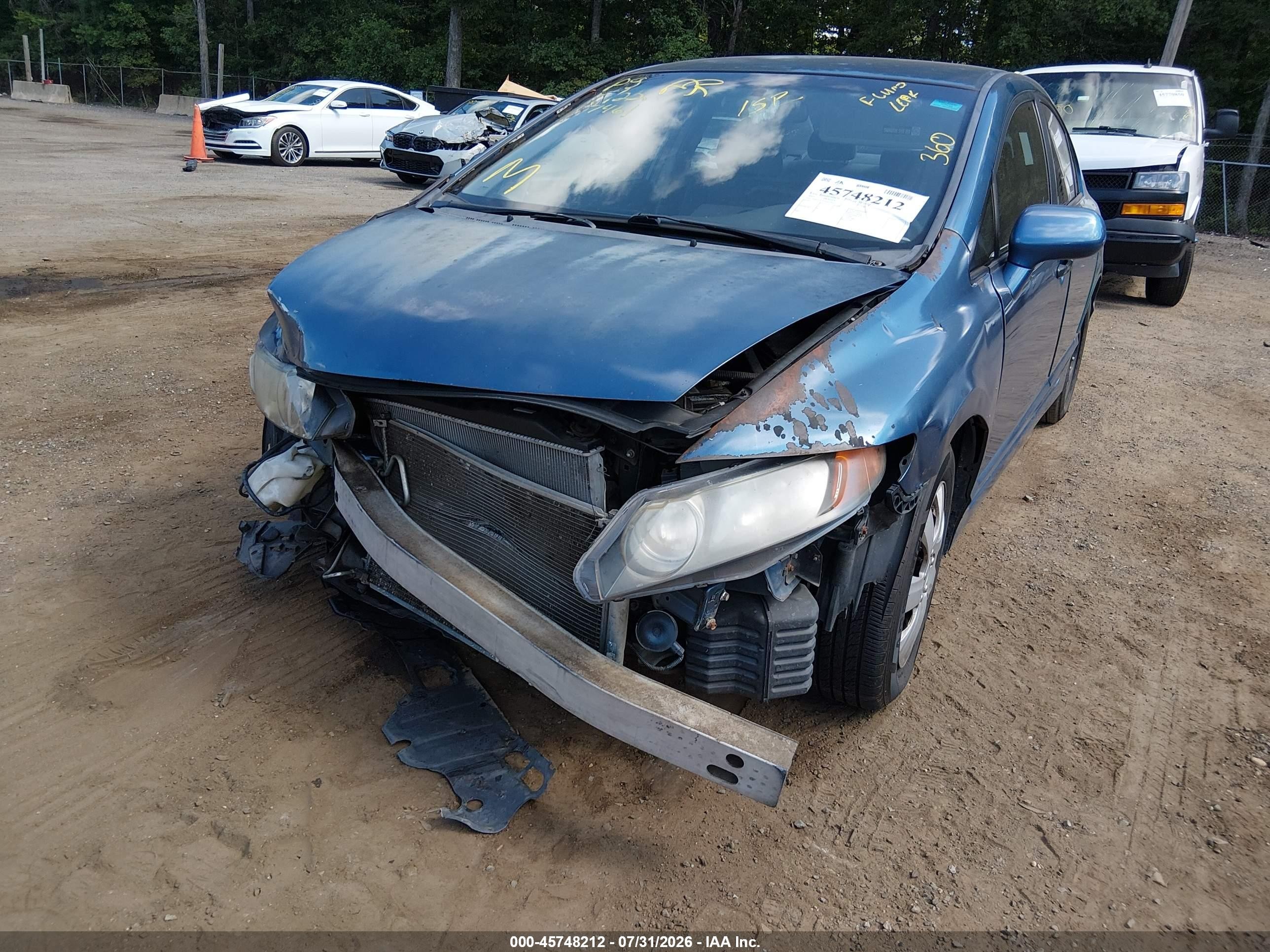 2010 Honda Civic Vp Blue vin: 19XFA1F31AE057461