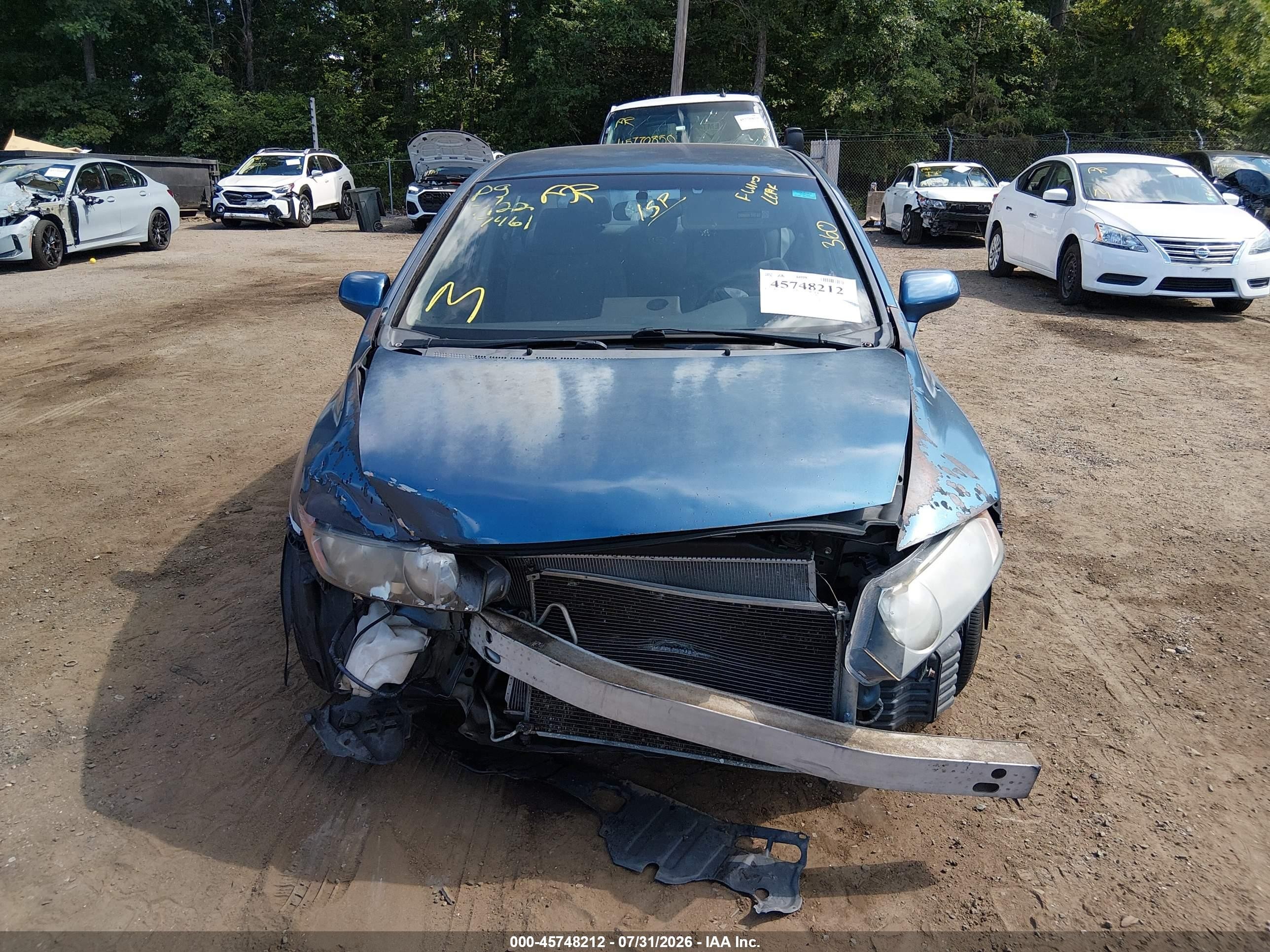 2010 Honda Civic Vp Blue vin: 19XFA1F31AE057461