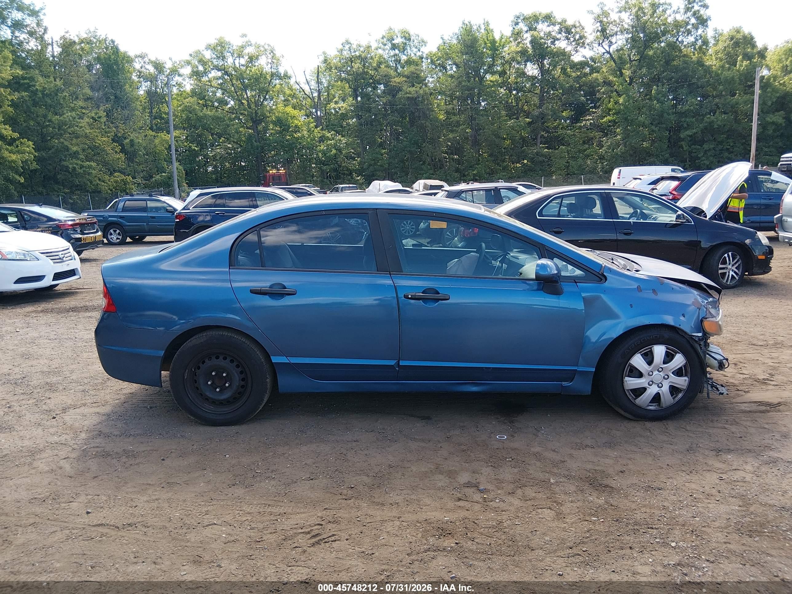 2010 Honda Civic Vp Blue vin: 19XFA1F31AE057461