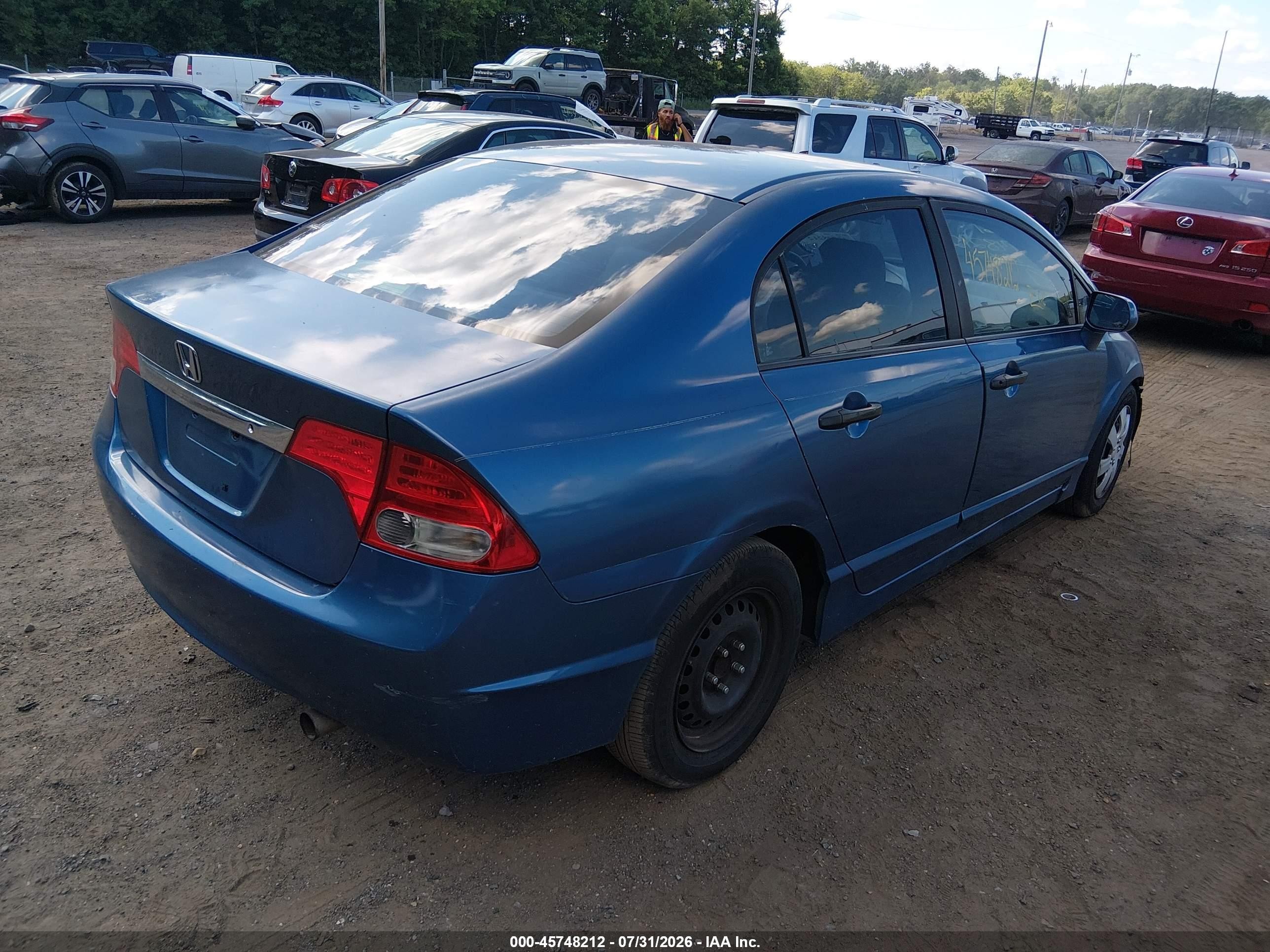 2010 Honda Civic Vp Blue vin: 19XFA1F31AE057461