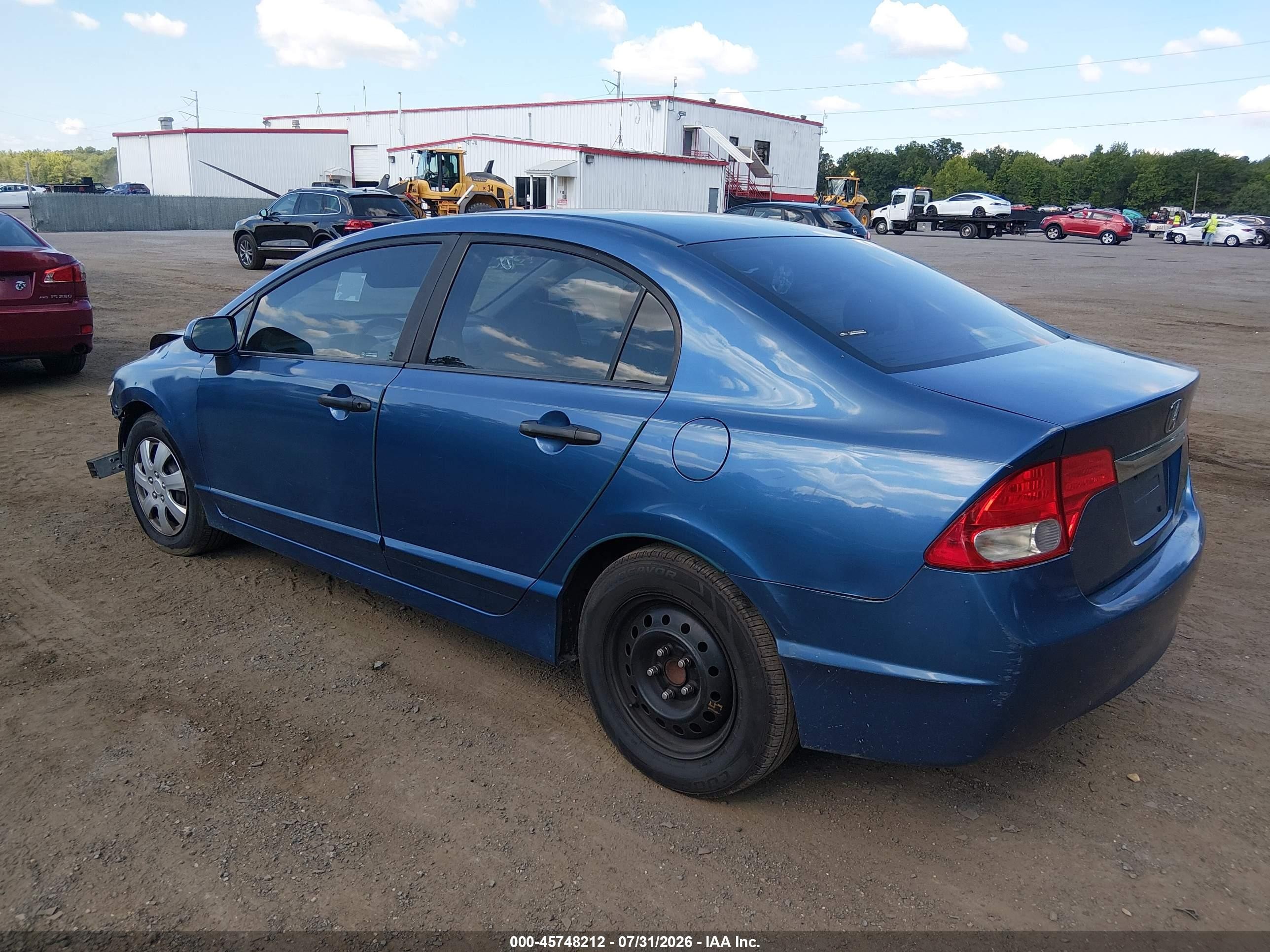 2010 Honda Civic Vp Blue vin: 19XFA1F31AE057461