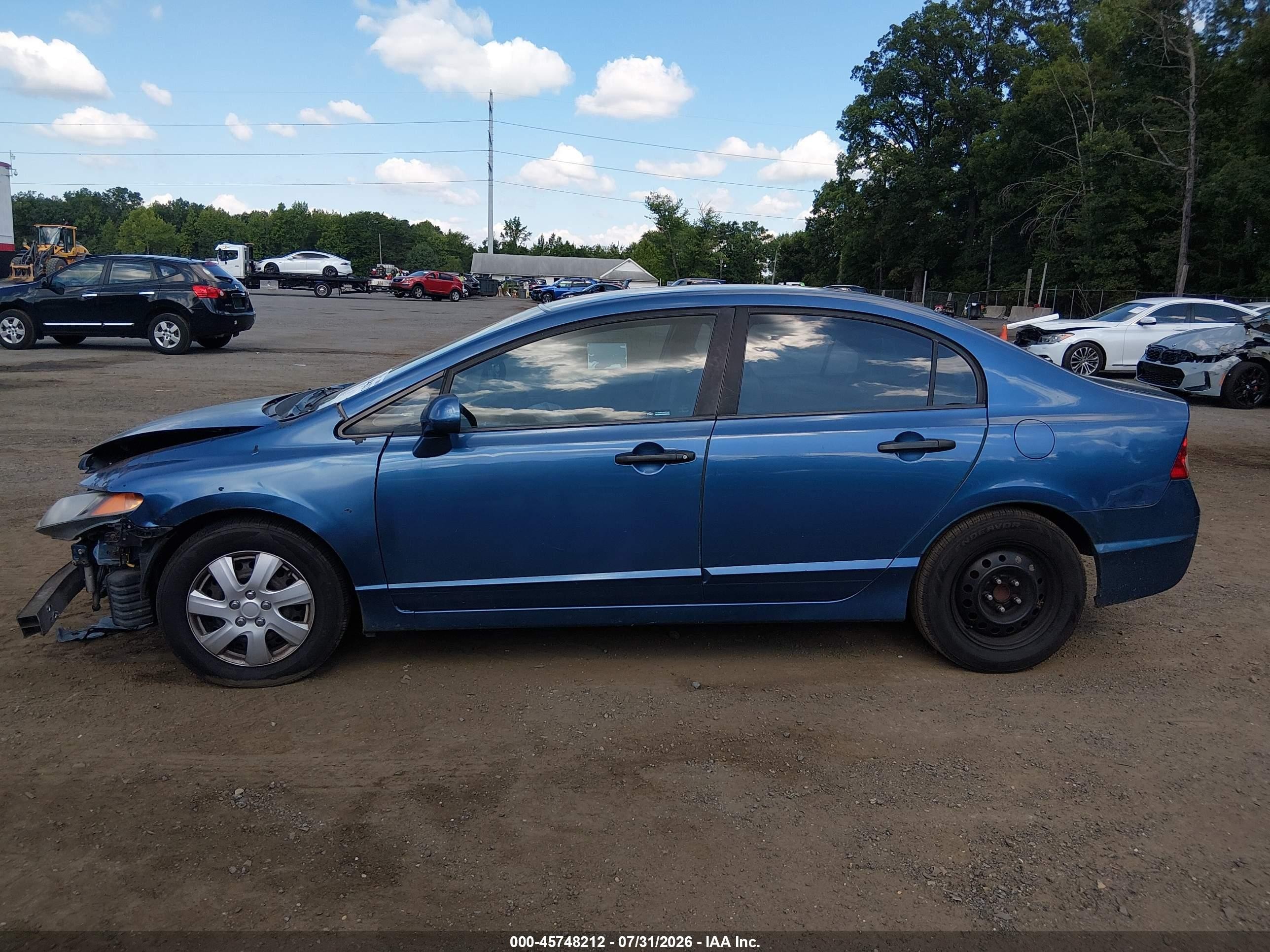 2010 Honda Civic Vp Blue vin: 19XFA1F31AE057461