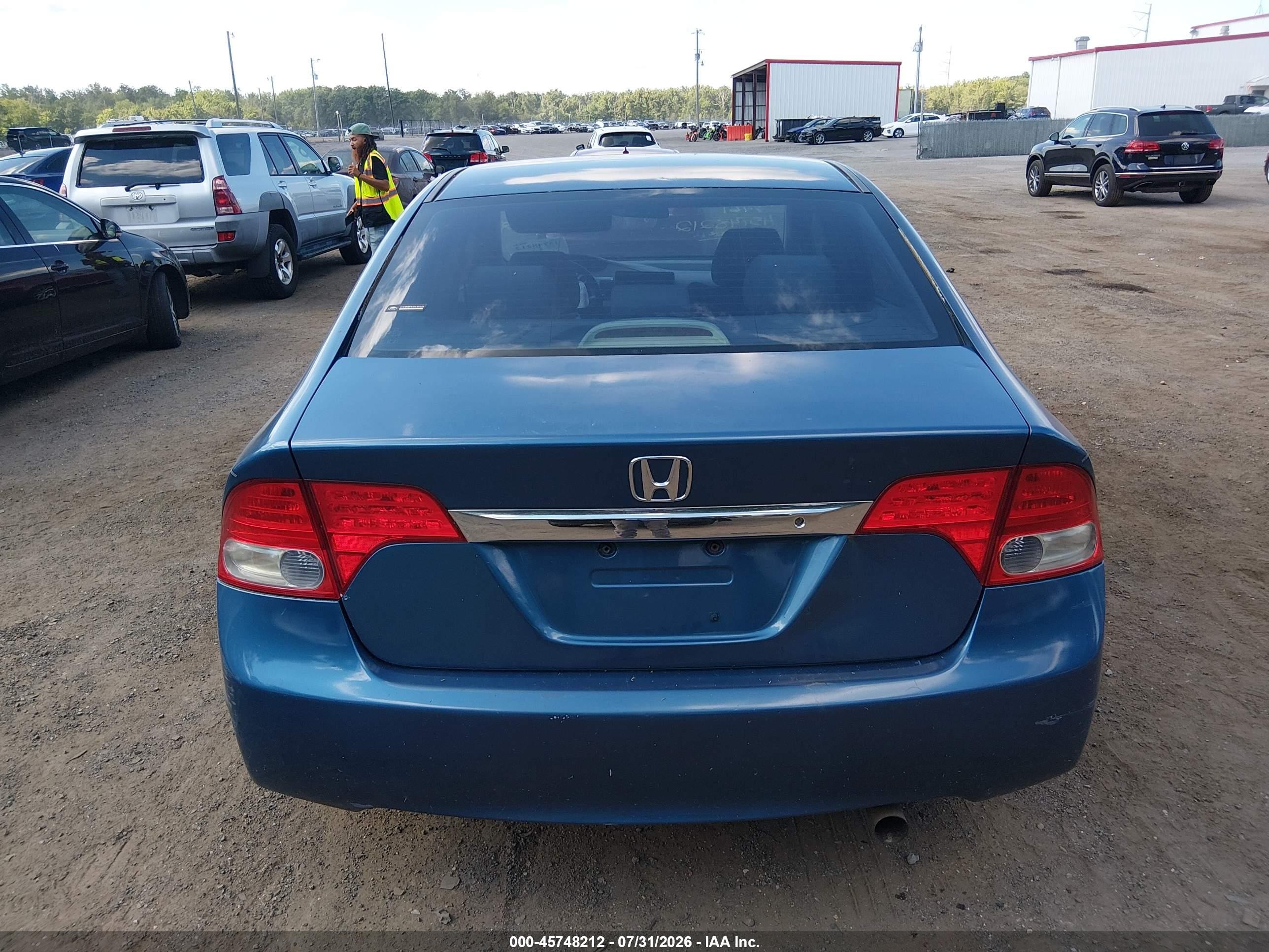 2010 Honda Civic Vp Blue vin: 19XFA1F31AE057461