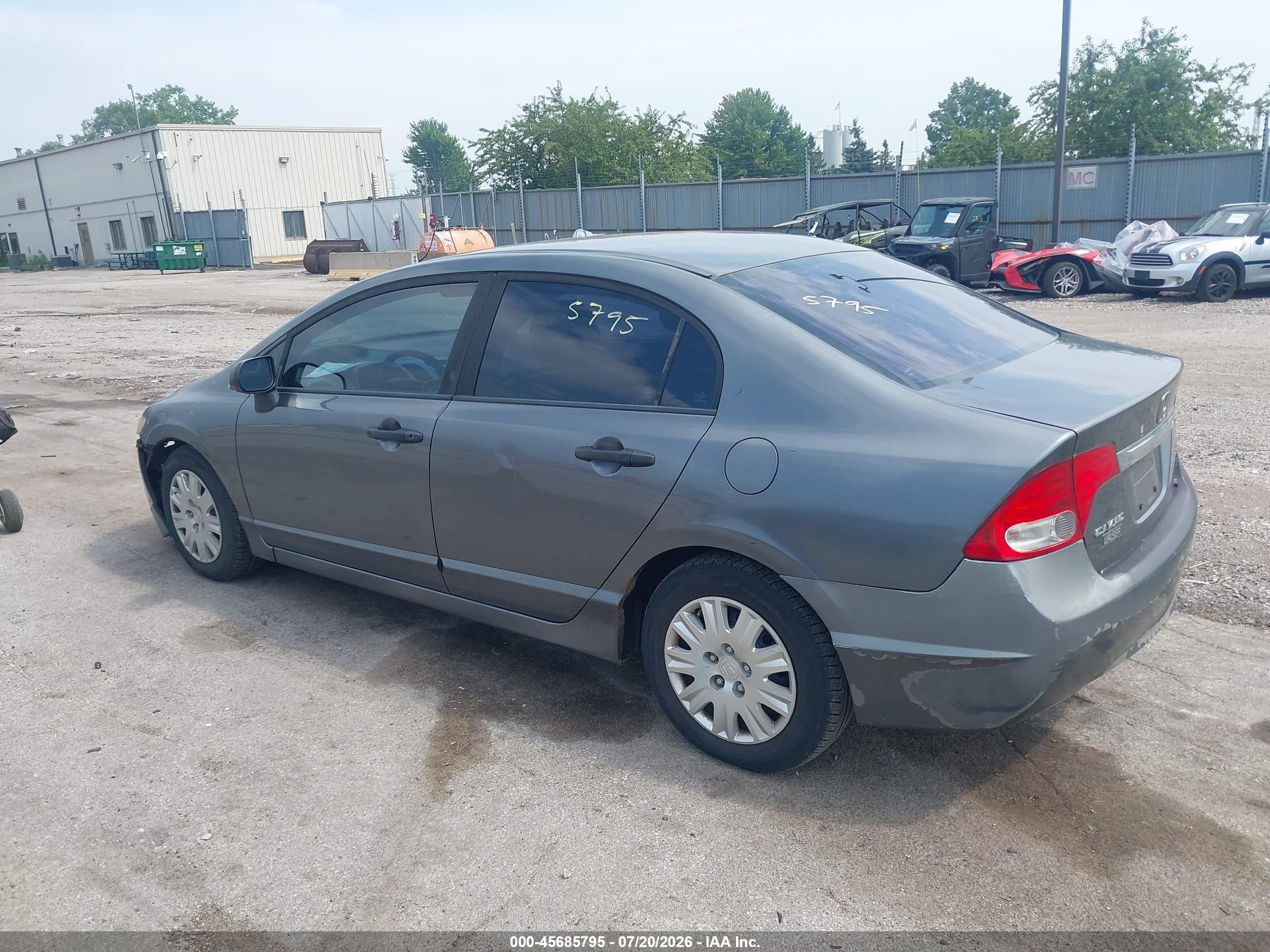 2010 Honda Civic Vp Gray vin: 19XFA1F33AE006284