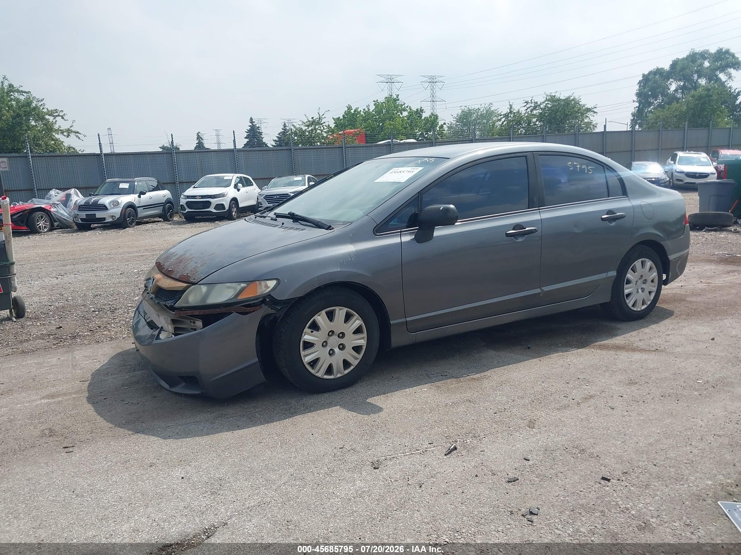 2010 Honda Civic Vp Gray vin: 19XFA1F33AE006284