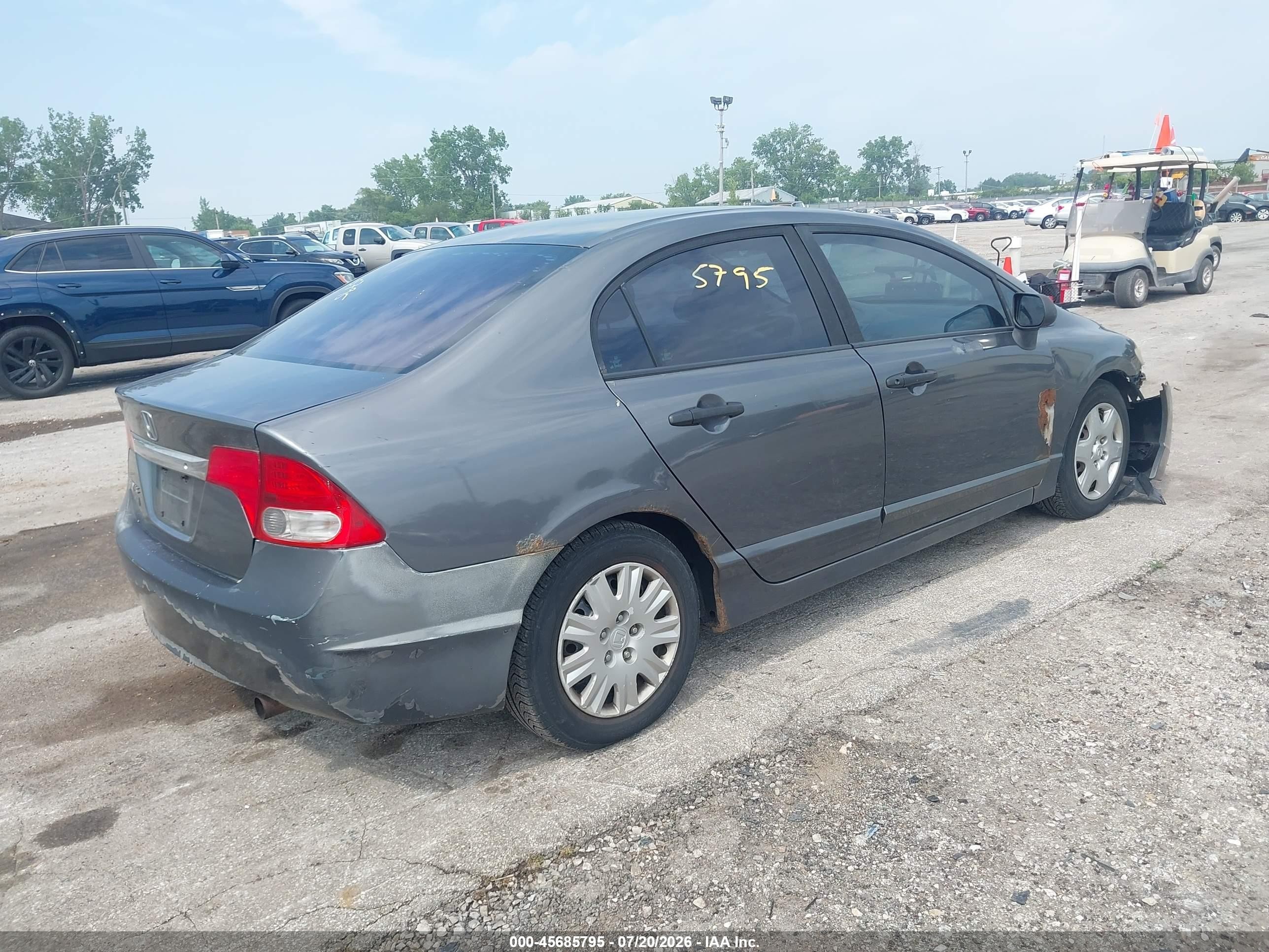 2010 Honda Civic Vp Gray vin: 19XFA1F33AE006284