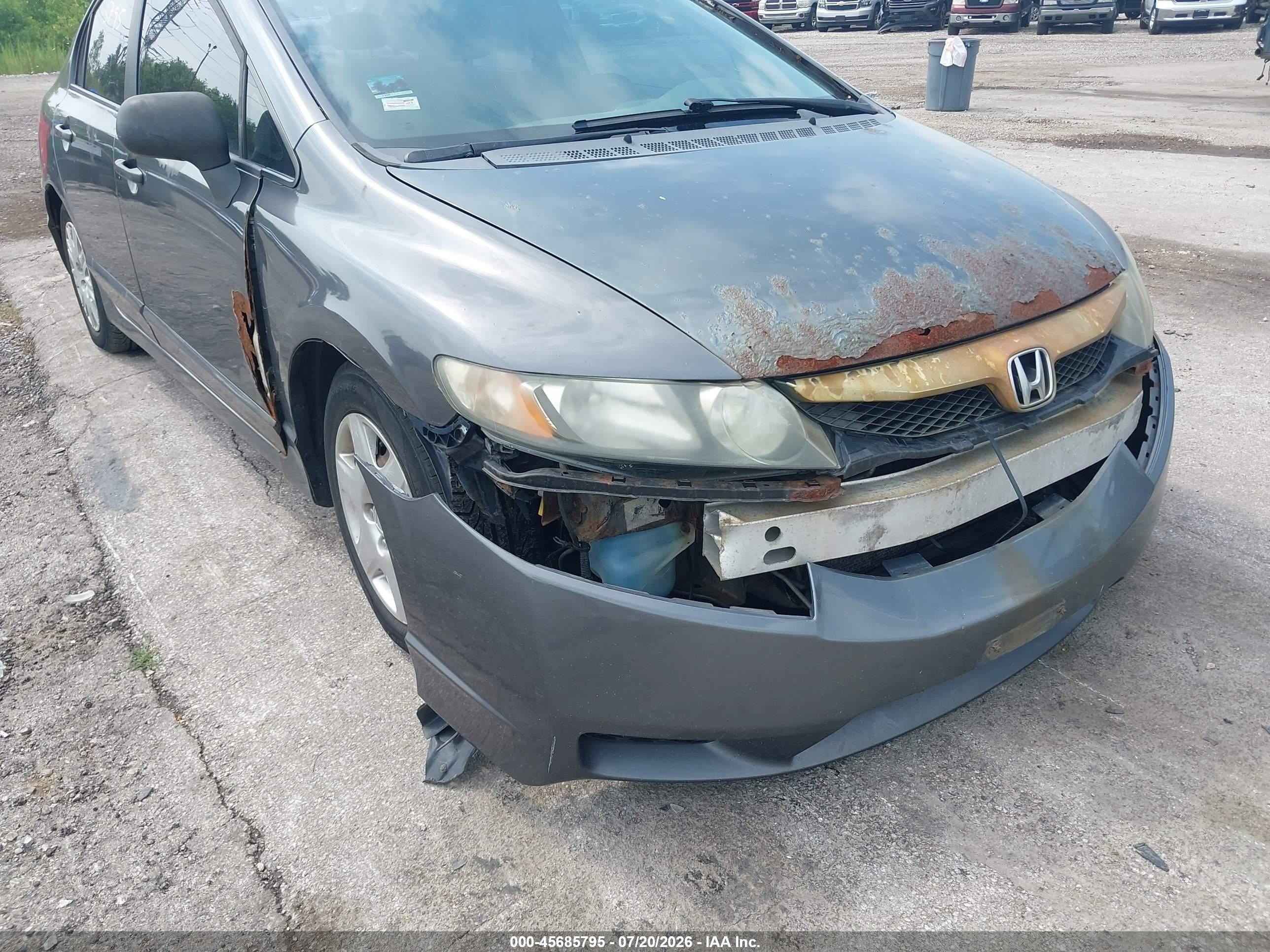 2010 Honda Civic Vp Gray vin: 19XFA1F33AE006284