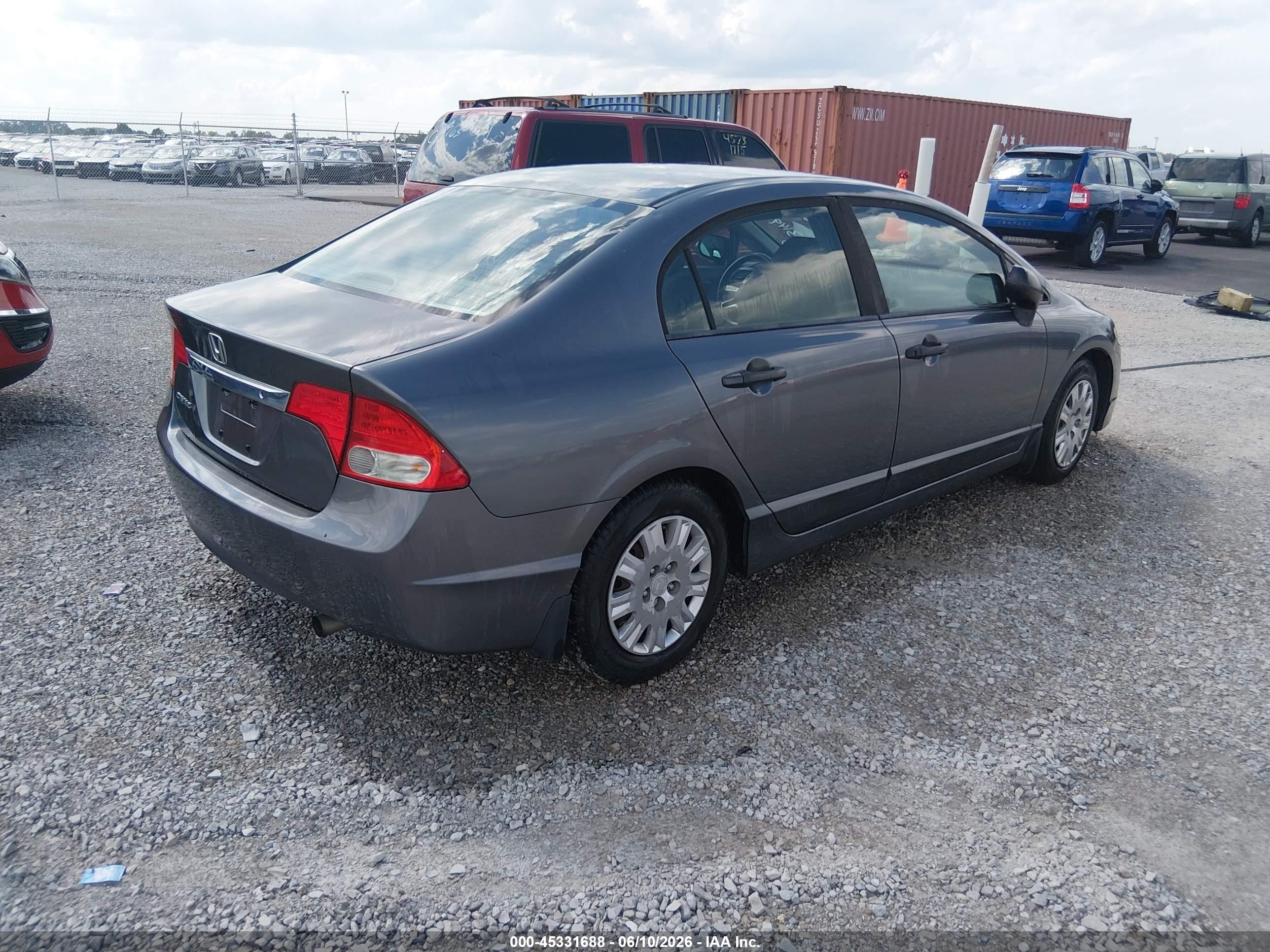 2010 Honda Civic Vp Gray vin: 19XFA1F35AE023149