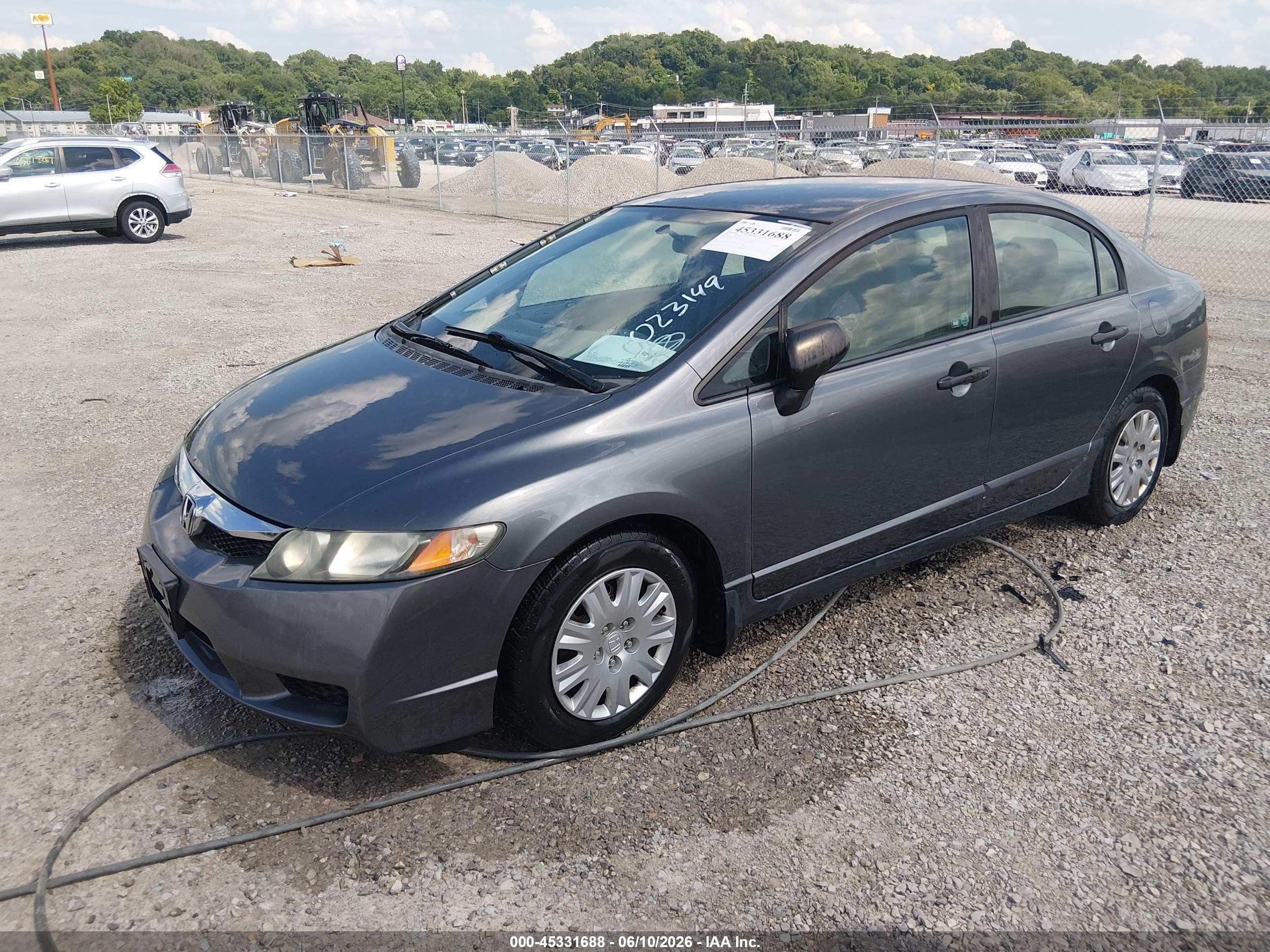 2010 Honda Civic Vp Gray vin: 19XFA1F35AE023149
